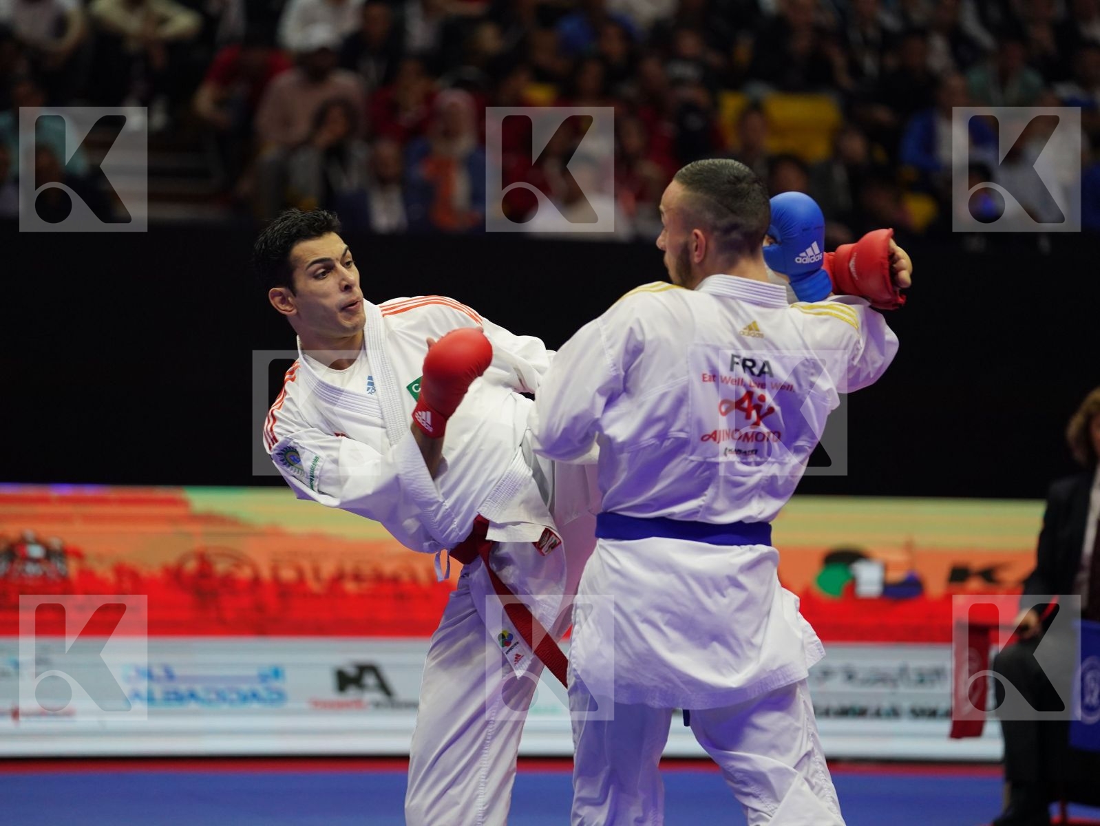 FIGUEIRA VINICIUS (Brasil) vs DACOSTA STEVEN (France) in Senior Kumite -67 Kg - Gold bout