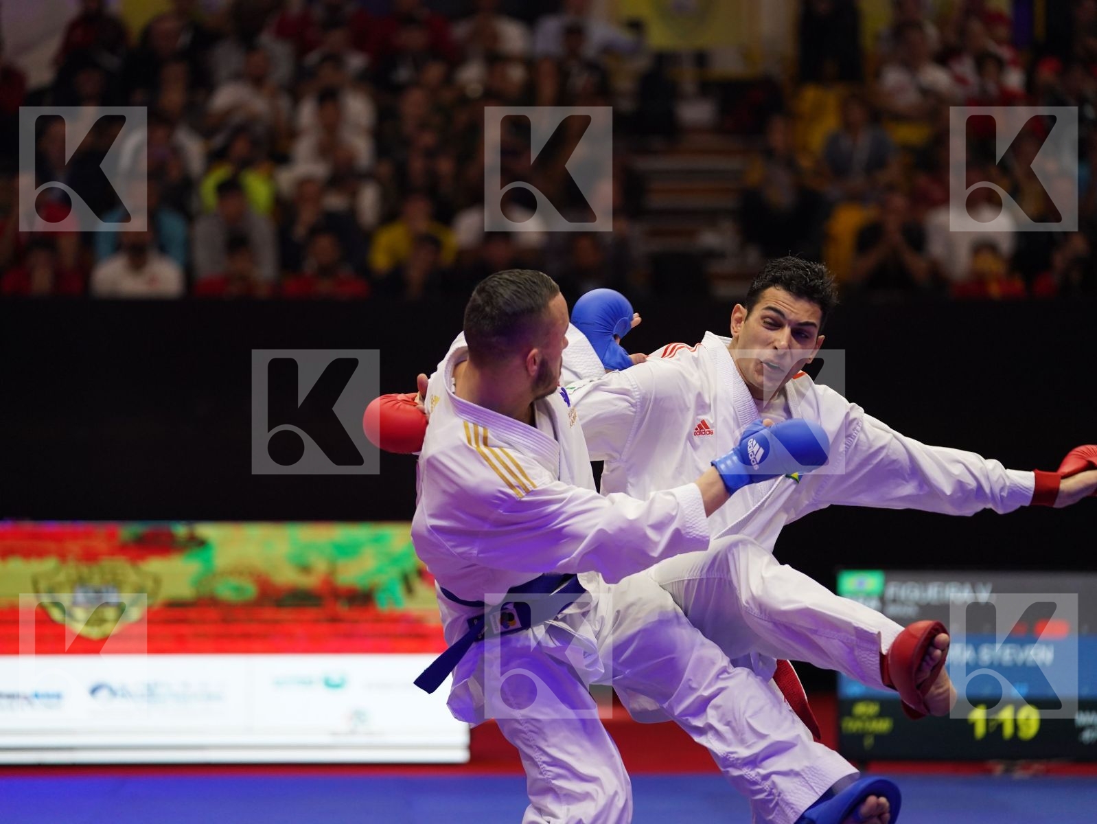 FIGUEIRA VINICIUS (Brasil) vs DACOSTA STEVEN (France) in Senior Kumite -67 Kg - Gold bout