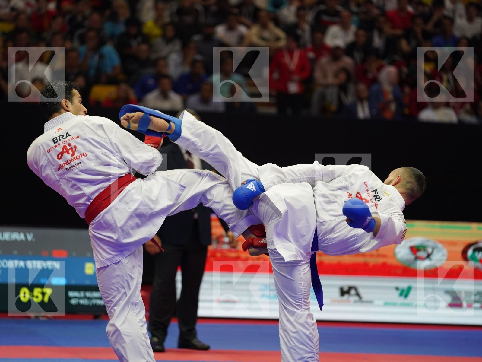 FIGUEIRA VINICIUS (Brasil) vs DACOSTA STEVEN (France) in Senior Kumite -67 Kg - Gold bout