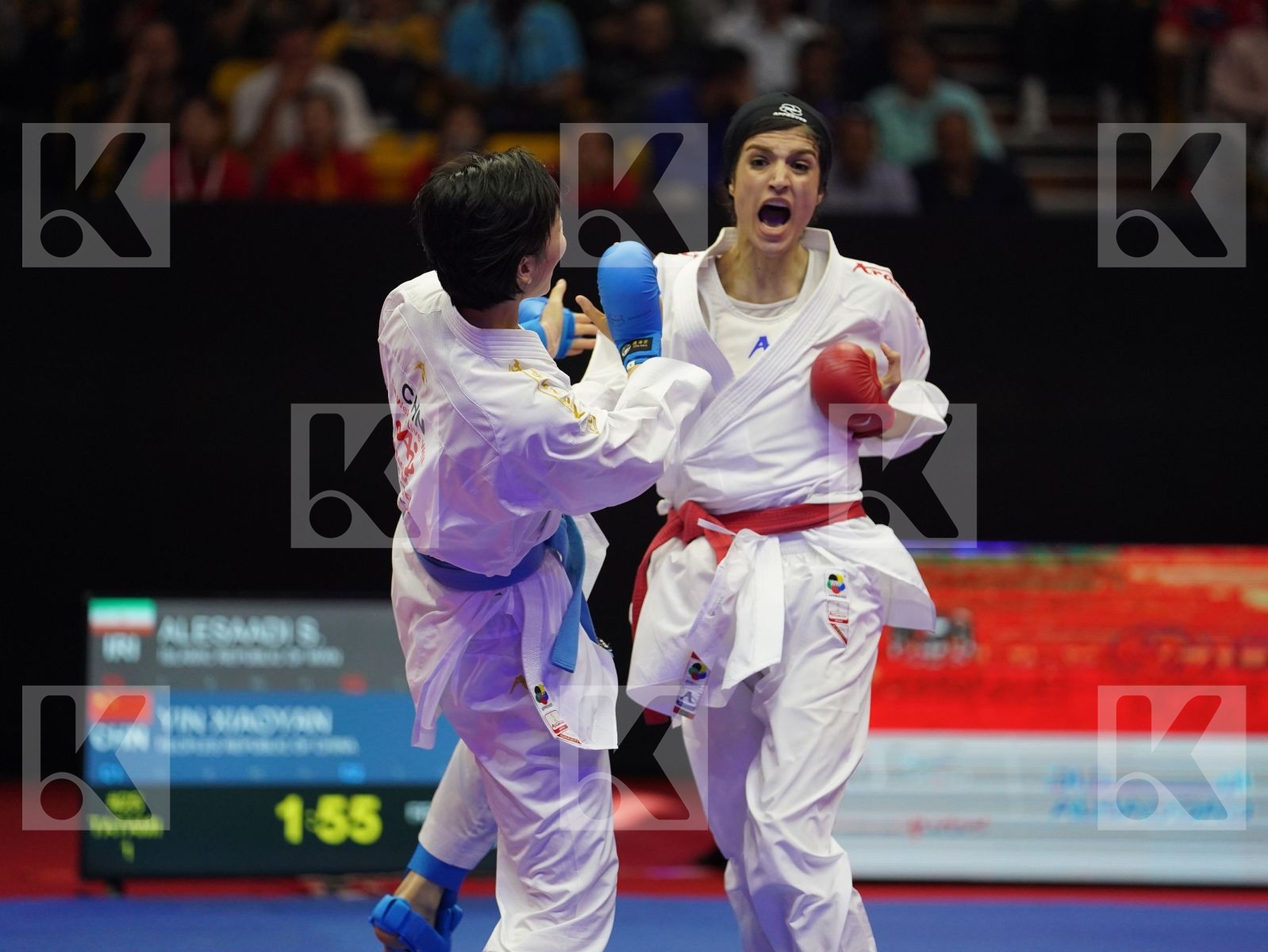 ALESAADI SHIMA (Iran) vs YIN XIAOYAN (China) in Senior Kumite -61 Kg - Gold bout
