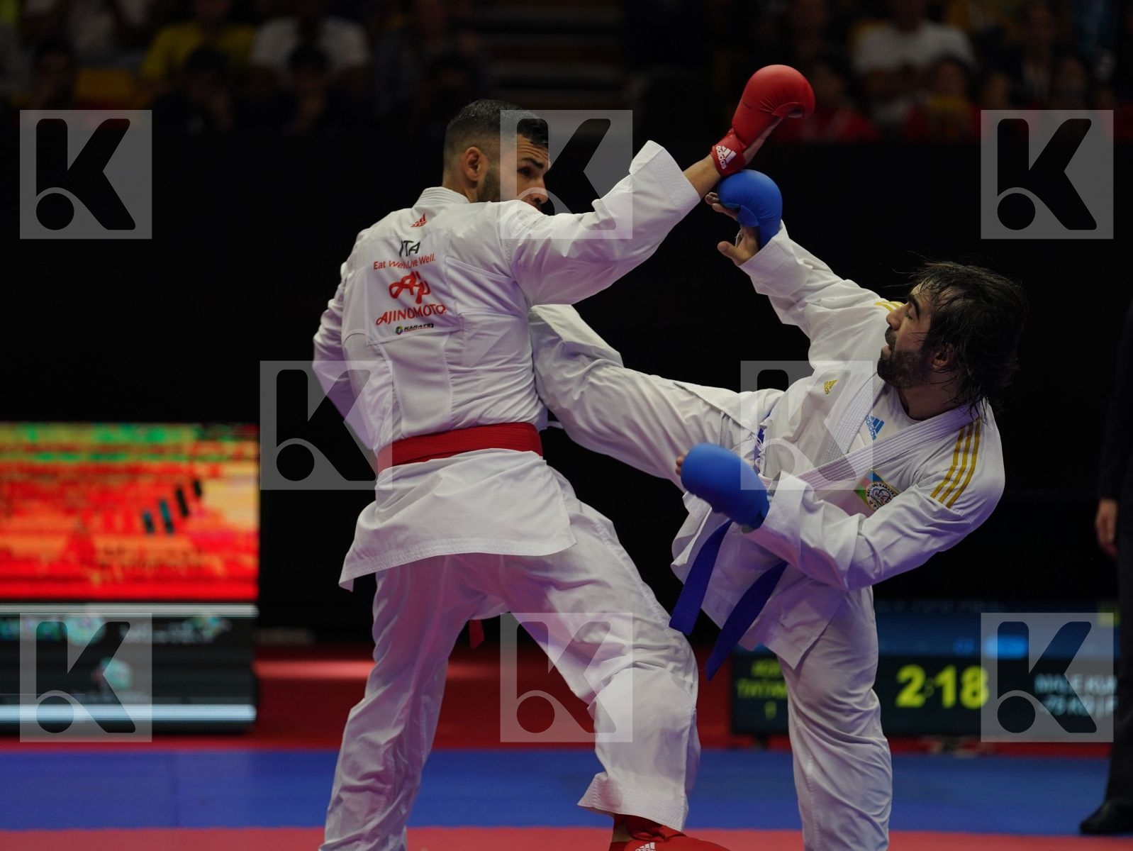 BUSA LUIGI (Italy) vs AGHAYEV RAFAEL (Azerbaijan) in Senior Kumite -75 Kg - Gold bout