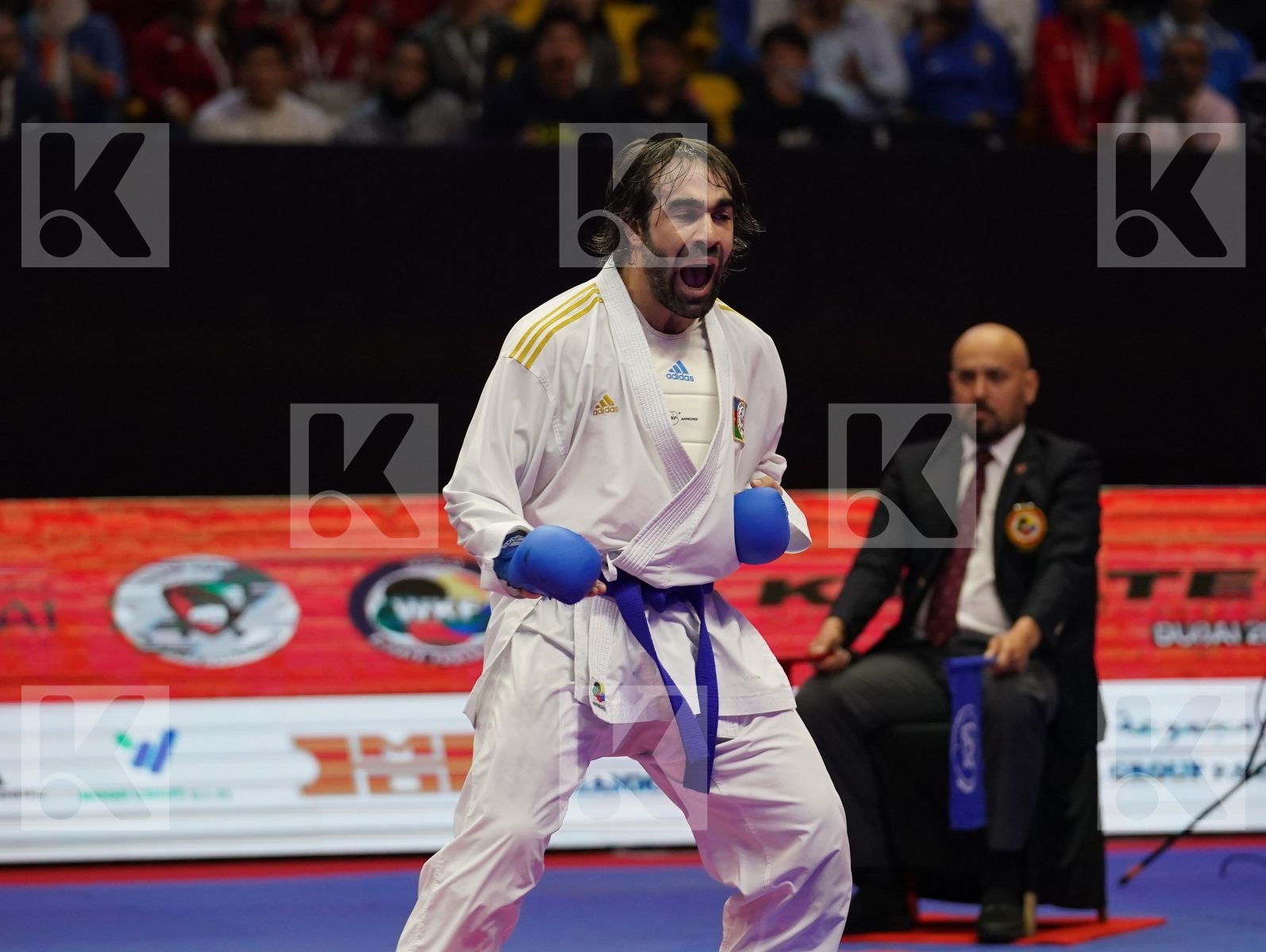 BUSA LUIGI (Italy) vs AGHAYEV RAFAEL (Azerbaijan) in Senior Kumite -75 Kg - Gold bout