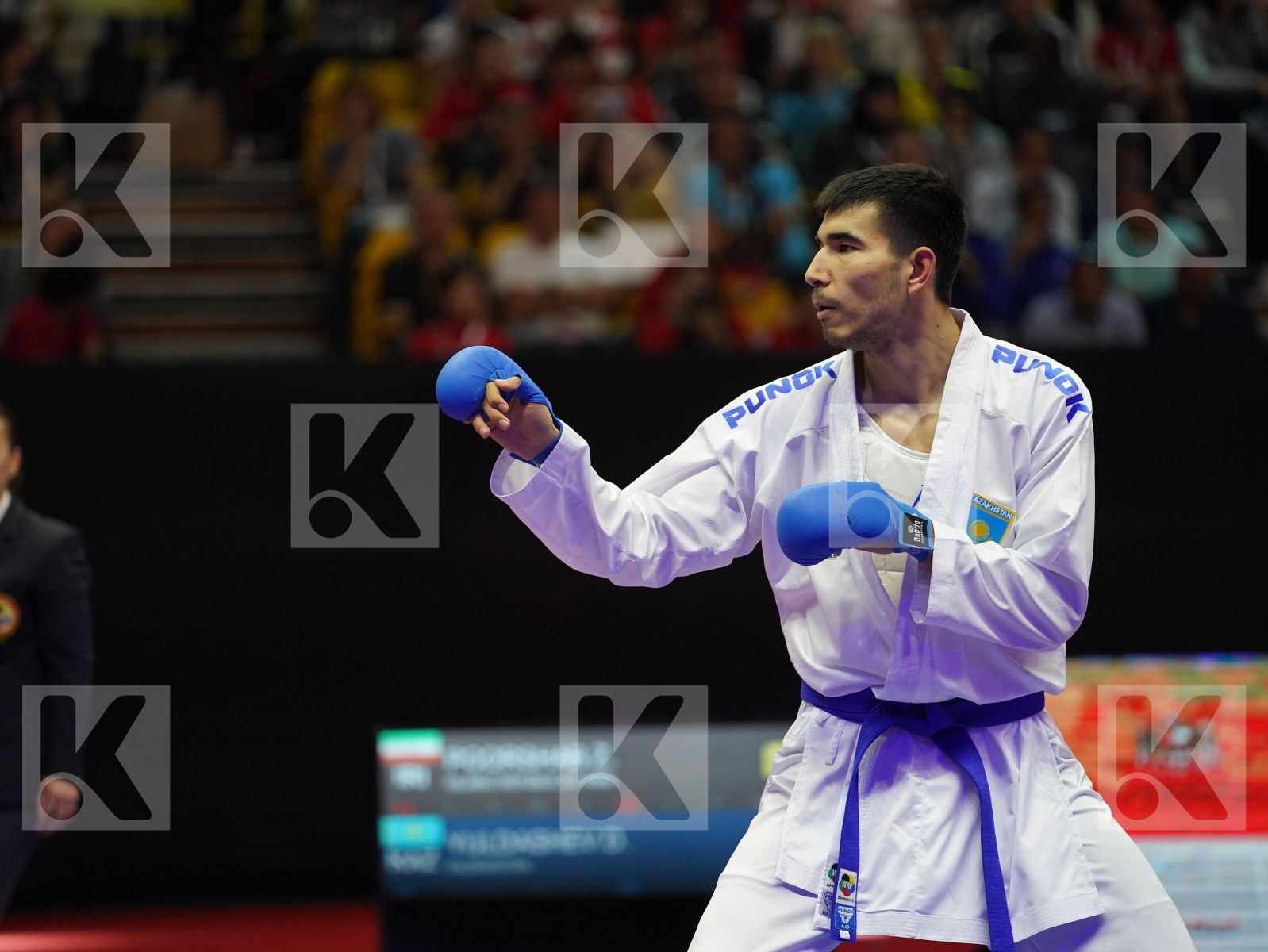 POORSHAB ZABIHOLLAH (Iran) vs YULDASHEV DANIYAR (Kazakhstan) in Senior Kumite -84 Kg - Gold bout