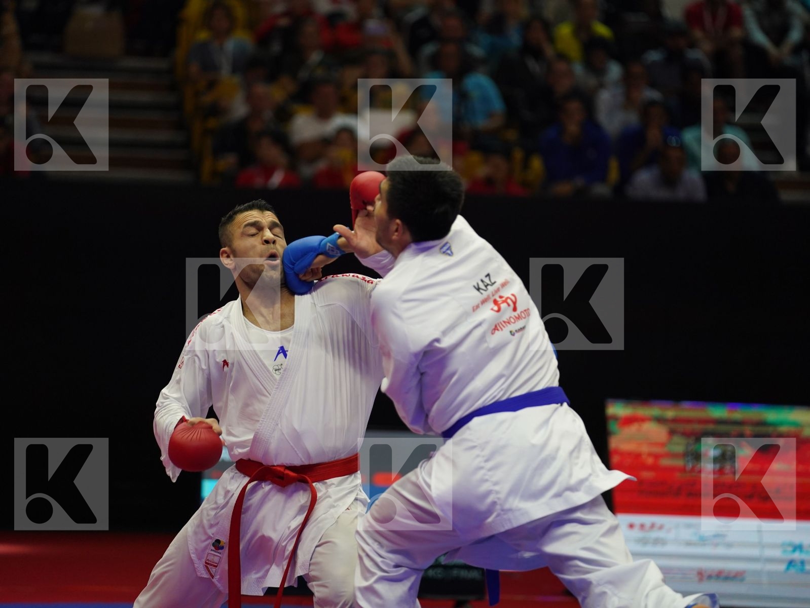 POORSHAB ZABIHOLLAH (Iran) vs YULDASHEV DANIYAR (Kazakhstan) in Senior Kumite -84 Kg - Gold bout