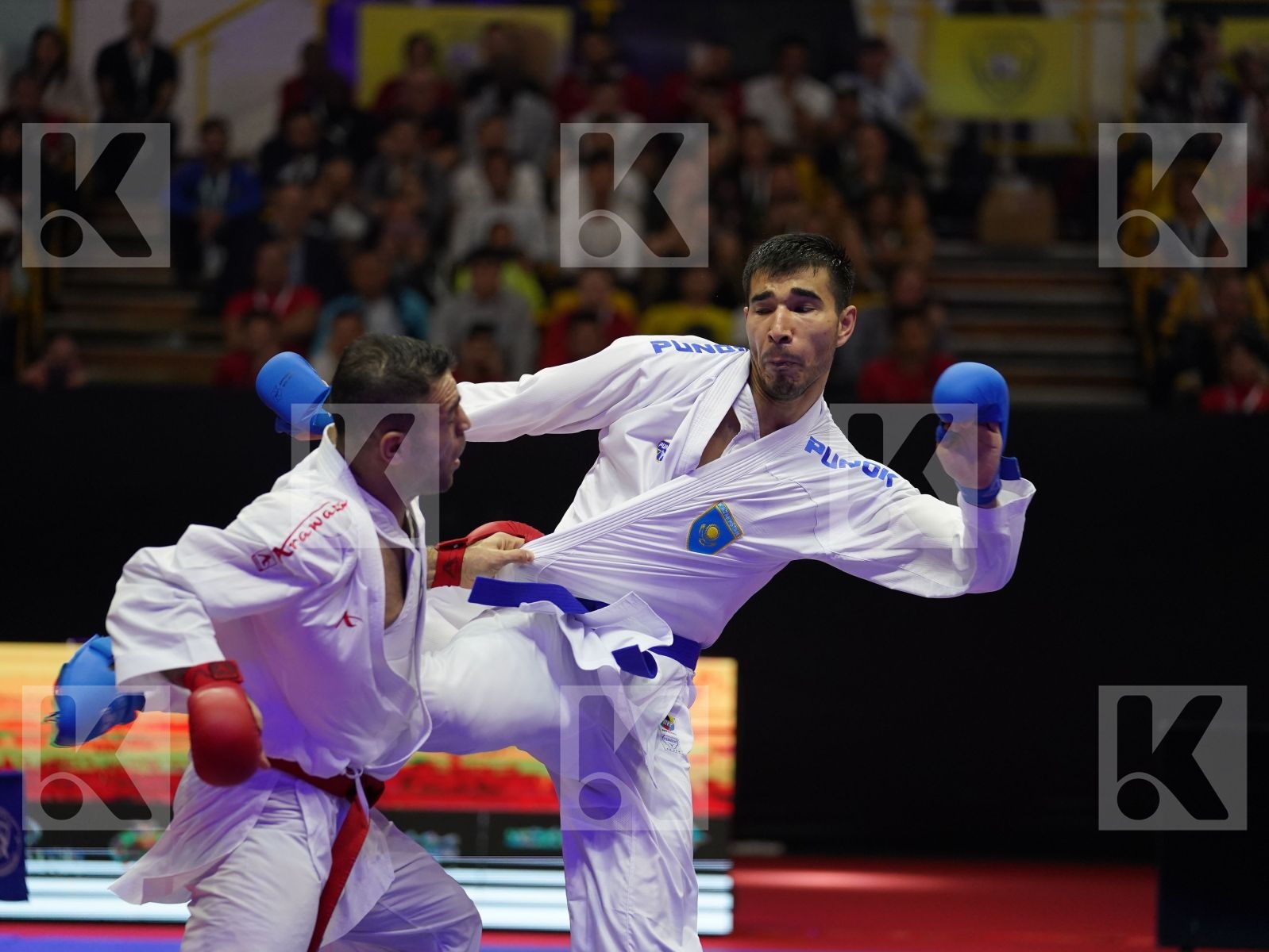 POORSHAB ZABIHOLLAH (Iran) vs YULDASHEV DANIYAR (Kazakhstan) in Senior Kumite -84 Kg - Gold bout