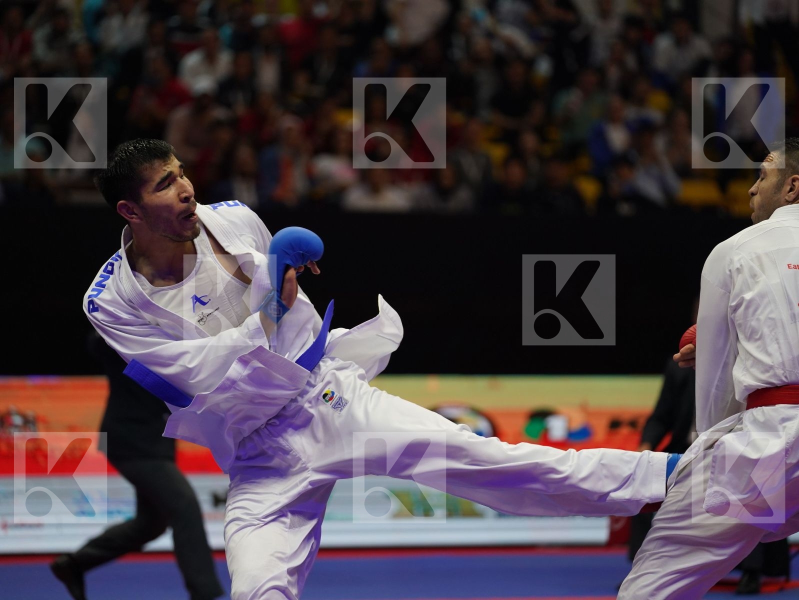 POORSHAB ZABIHOLLAH (Iran) vs YULDASHEV DANIYAR (Kazakhstan) in Senior Kumite -84 Kg - Gold bout
