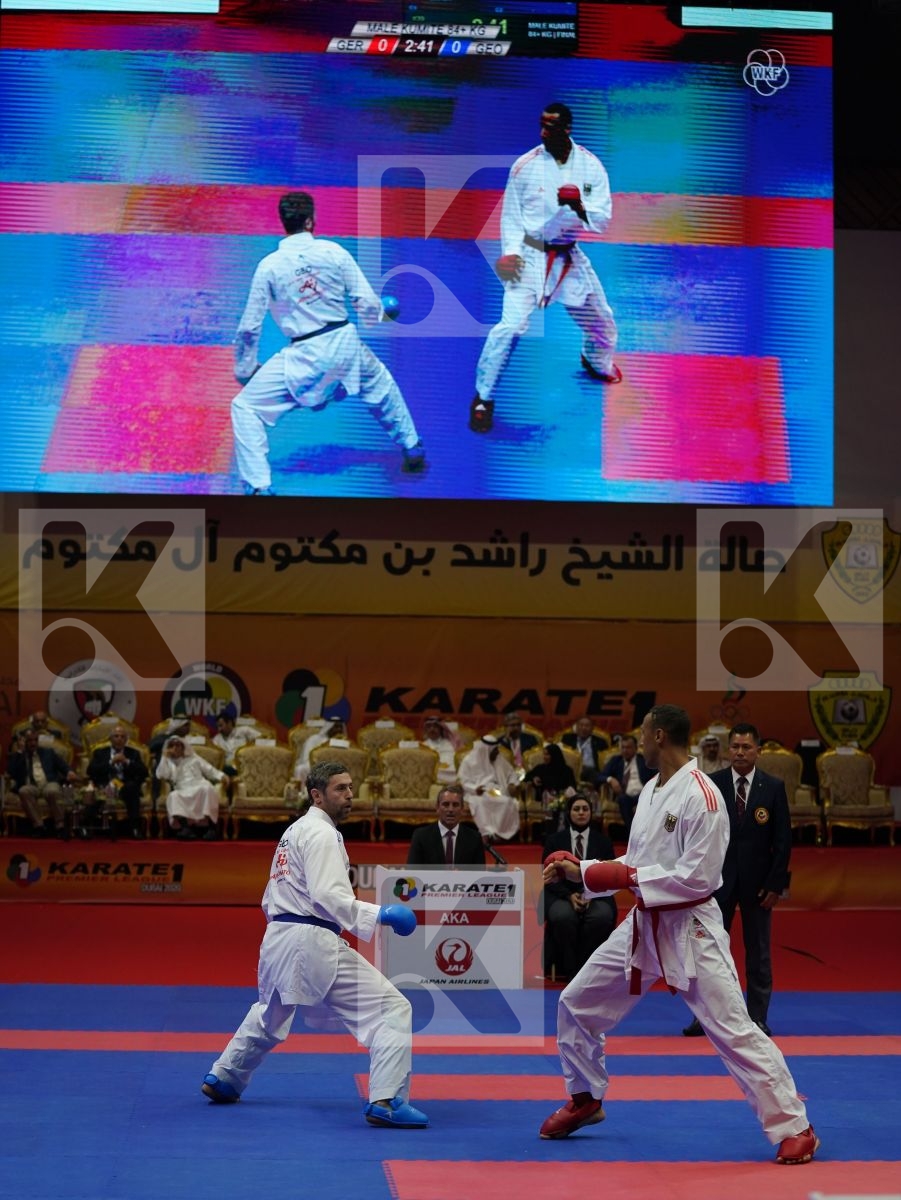 HORNE JONATHAN (Germany) vs ARKANIA GOGITA (Georgia) in Senior Kumite 84+ Kg - Gold bout