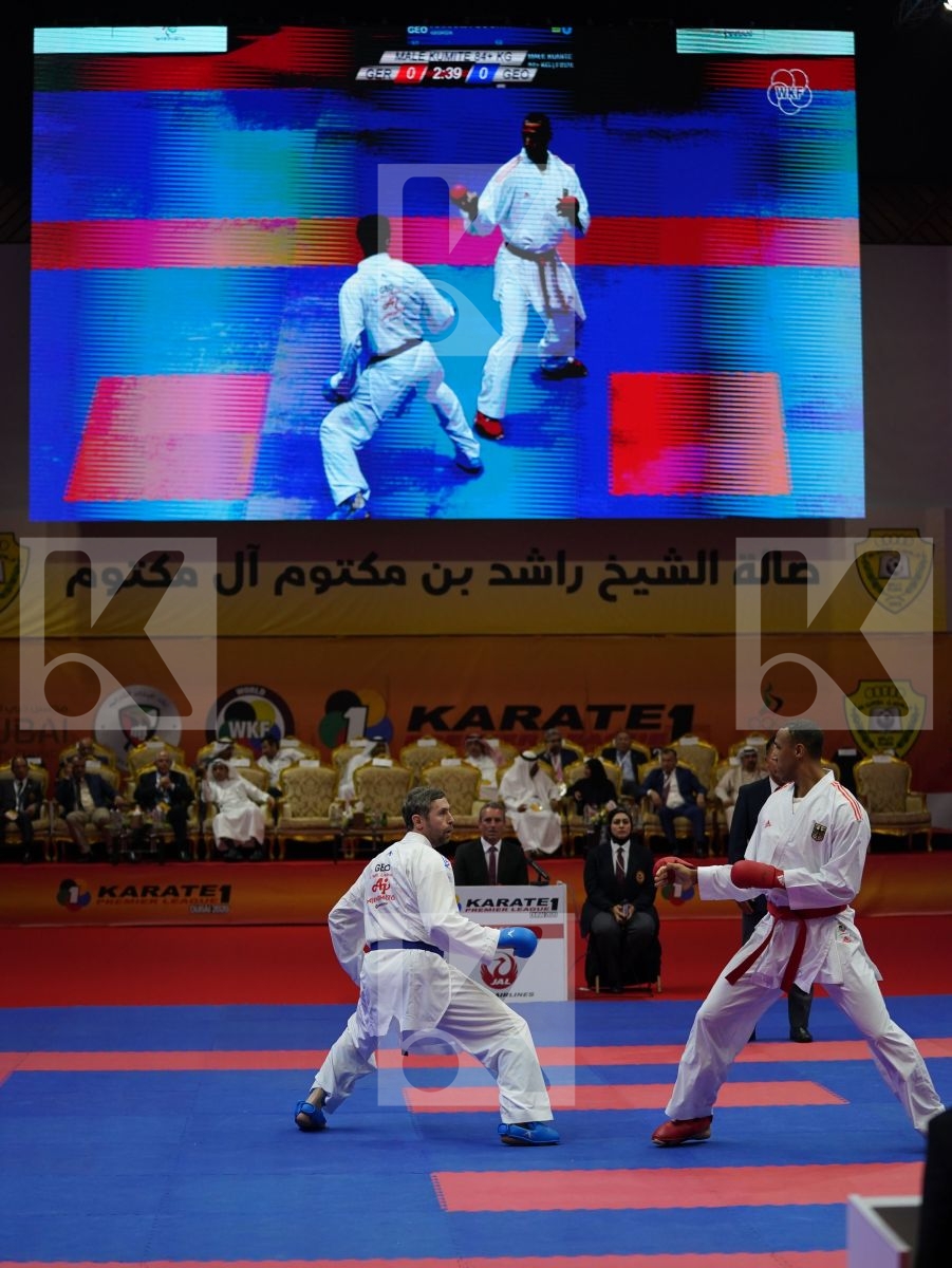 HORNE JONATHAN (Germany) vs ARKANIA GOGITA (Georgia) in Senior Kumite 84+ Kg - Gold bout