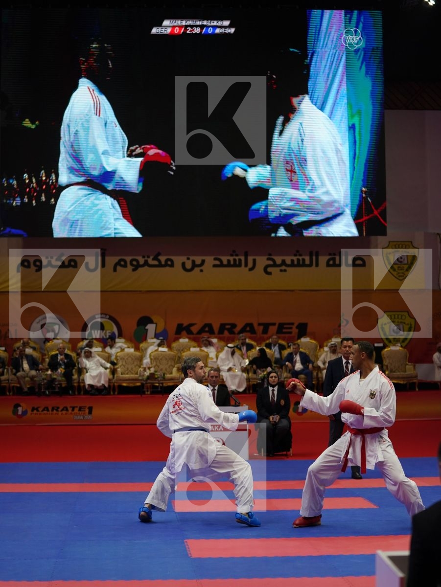 HORNE JONATHAN (Germany) vs ARKANIA GOGITA (Georgia) in Senior Kumite 84+ Kg - Gold bout