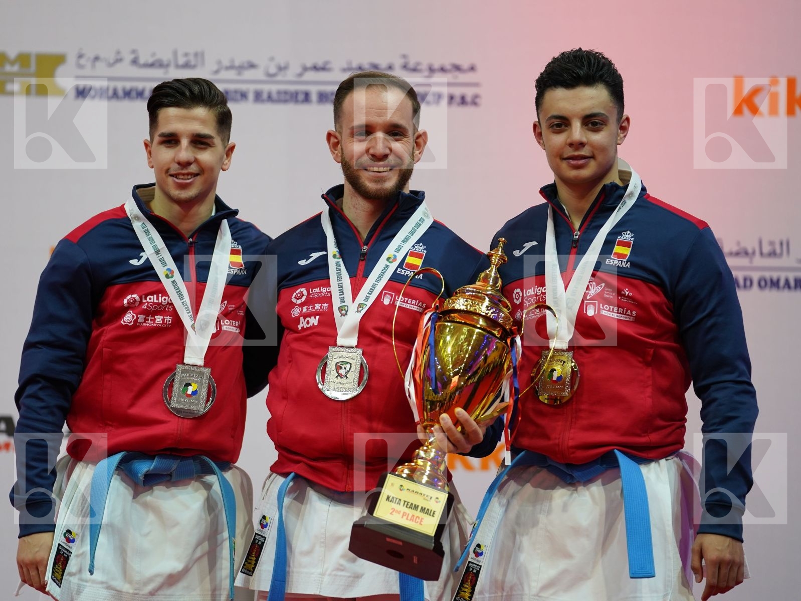 SPAIN during podium ceremony