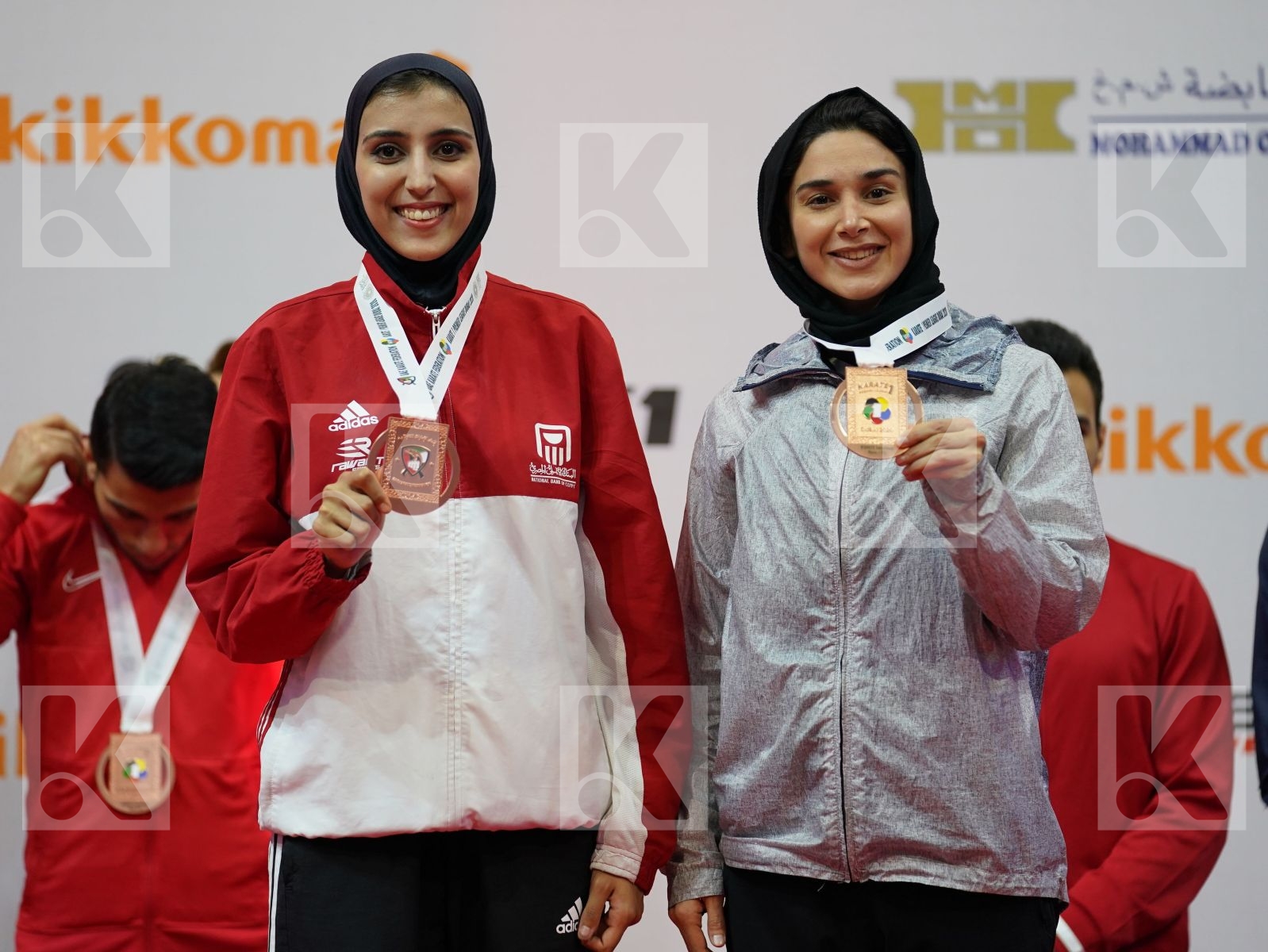 LOTFY GIANA (Egypt), ALIPOURKESHKA ROZITA (Iran) during podium ceremony