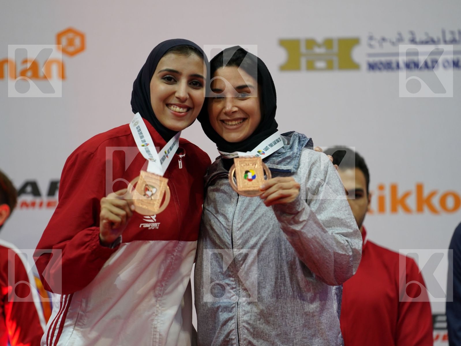 LOTFY GIANA (Egypt), ALIPOURKESHKA ROZITA (Iran) during podium ceremony