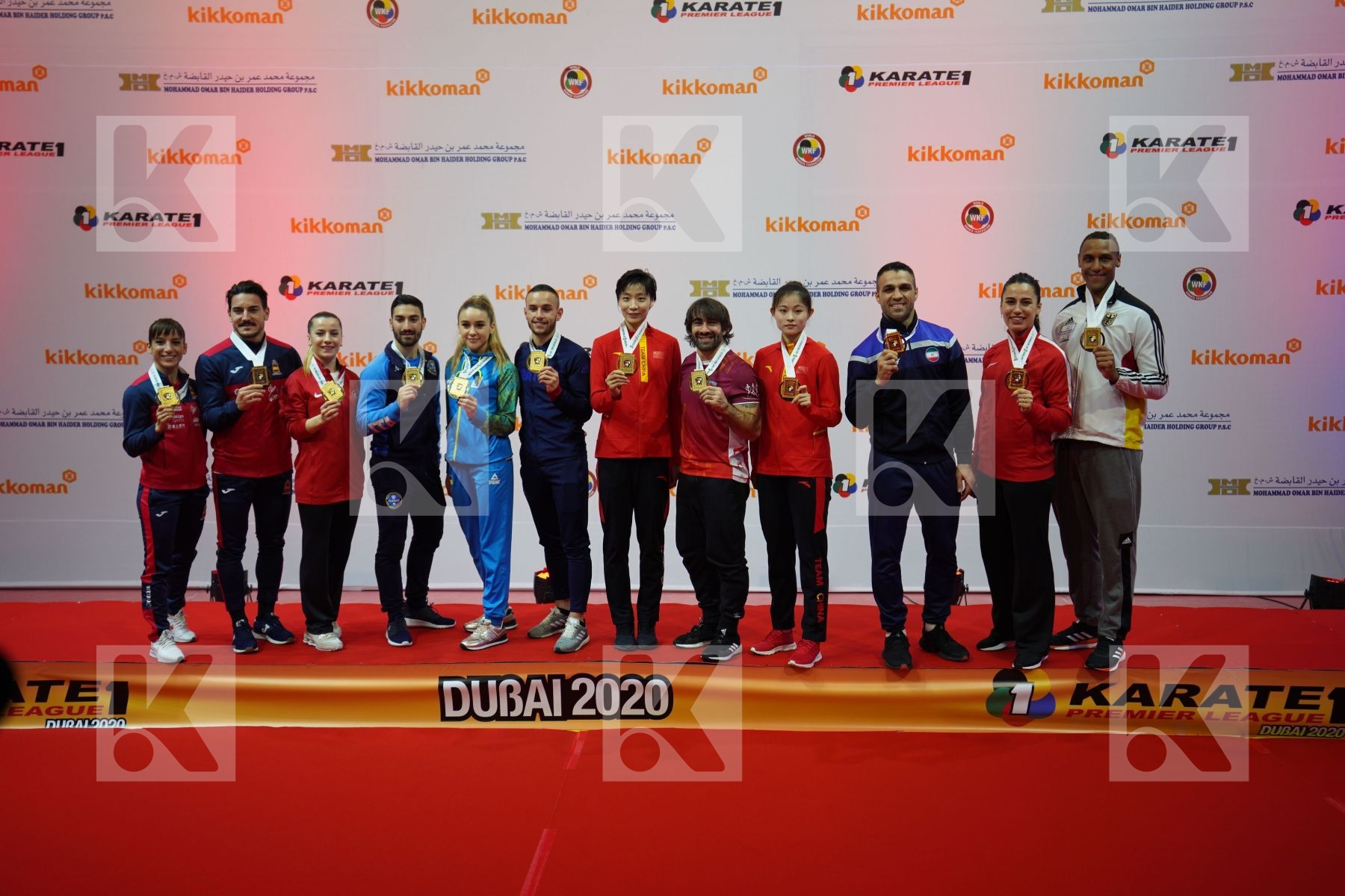 GOLD MEDALISTS during podium ceremony
