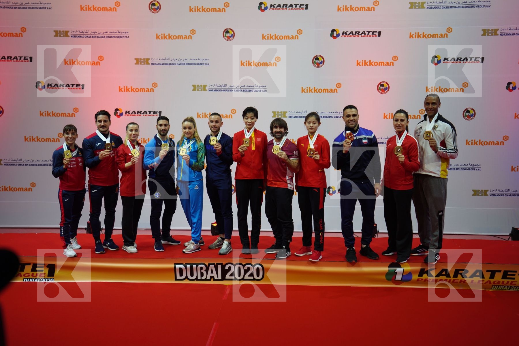 GOLD MEDALISTS during podium ceremony