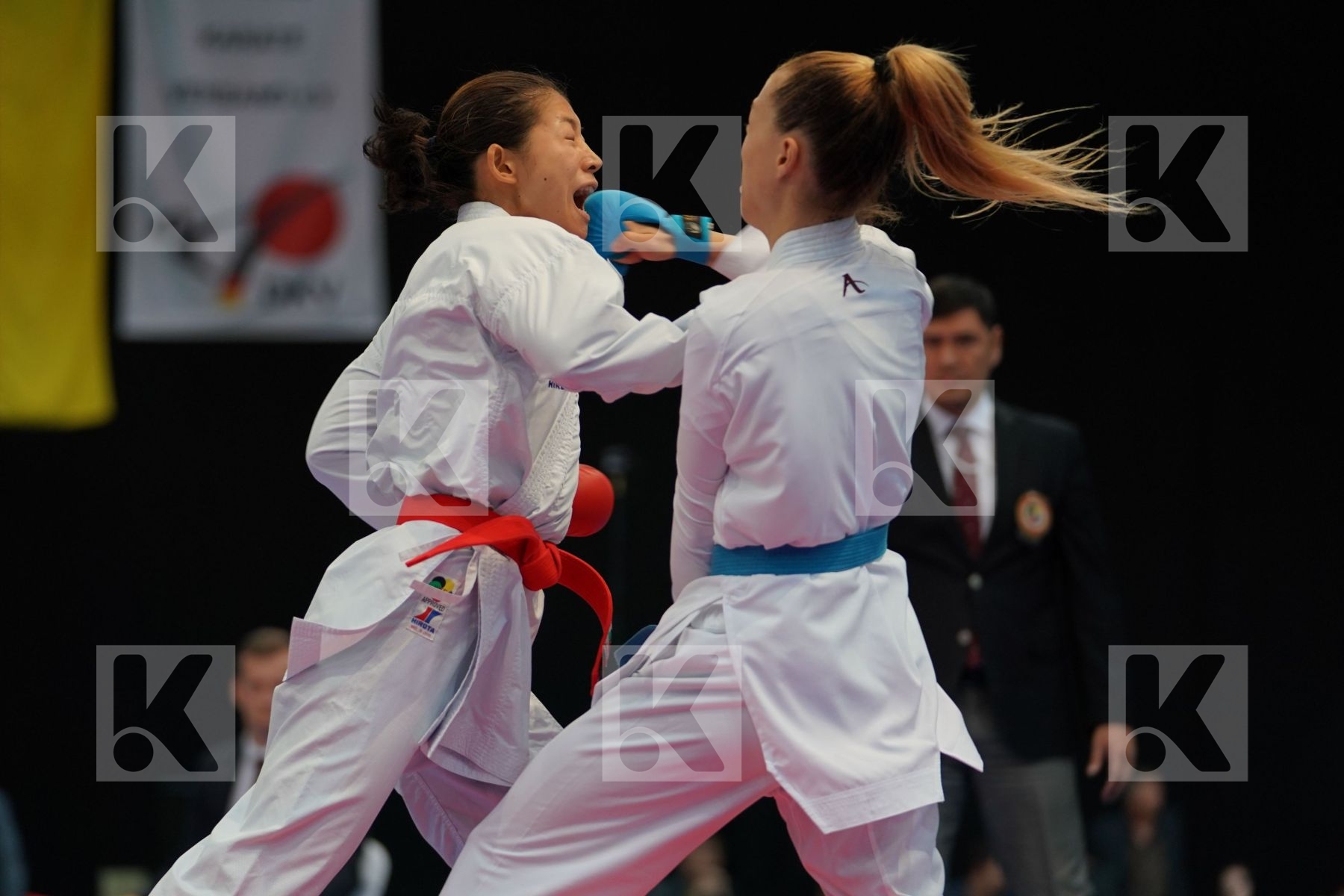 Female kumite -50 kg Japan Tadano Ayaka Tokcan Umay Turkey