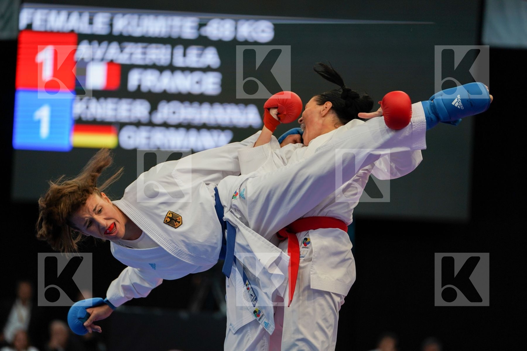 Avazeri Lea Female kumite -68 kg France Germany Kneer Johanna