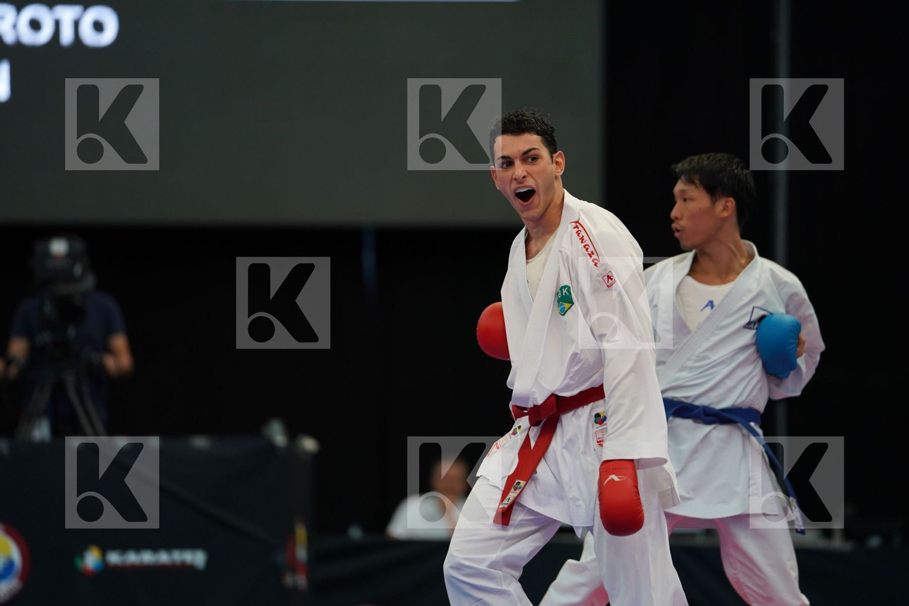 Brazil Figueira Vinicius Gomyo Hiroto Japan Male kumite -67 kg
