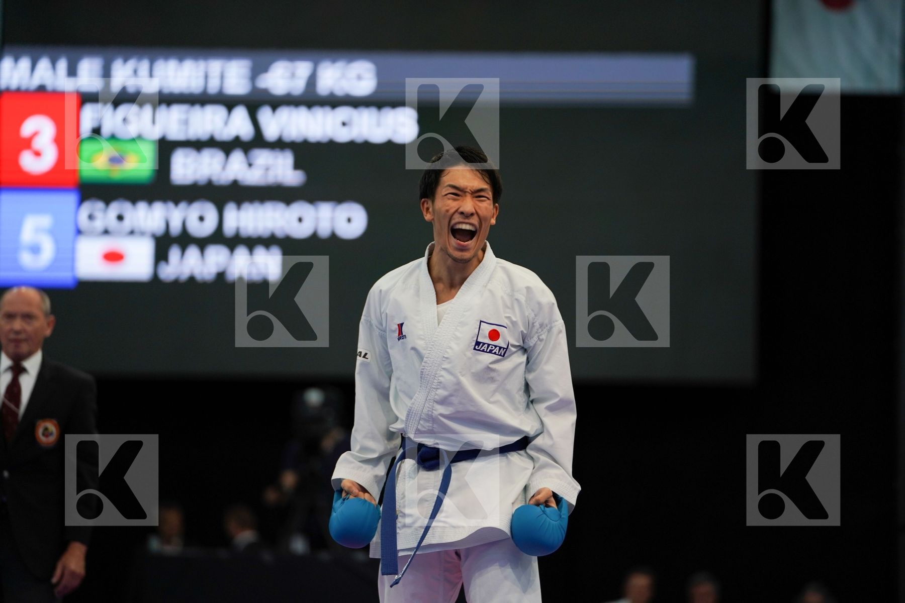 Brazil Figueira Vinicius Gomyo Hiroto Japan Male kumite -67 kg