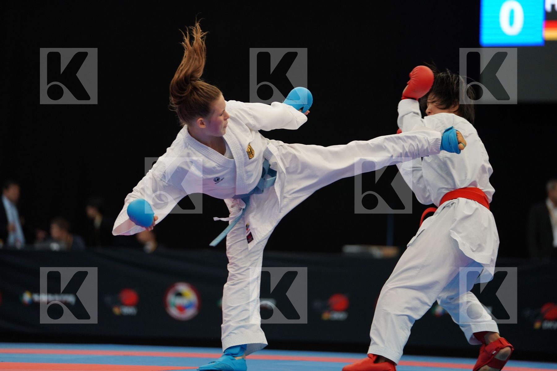 Female kumite -50 kg Germany Hubrich Shara Japan Miyahara Miho
