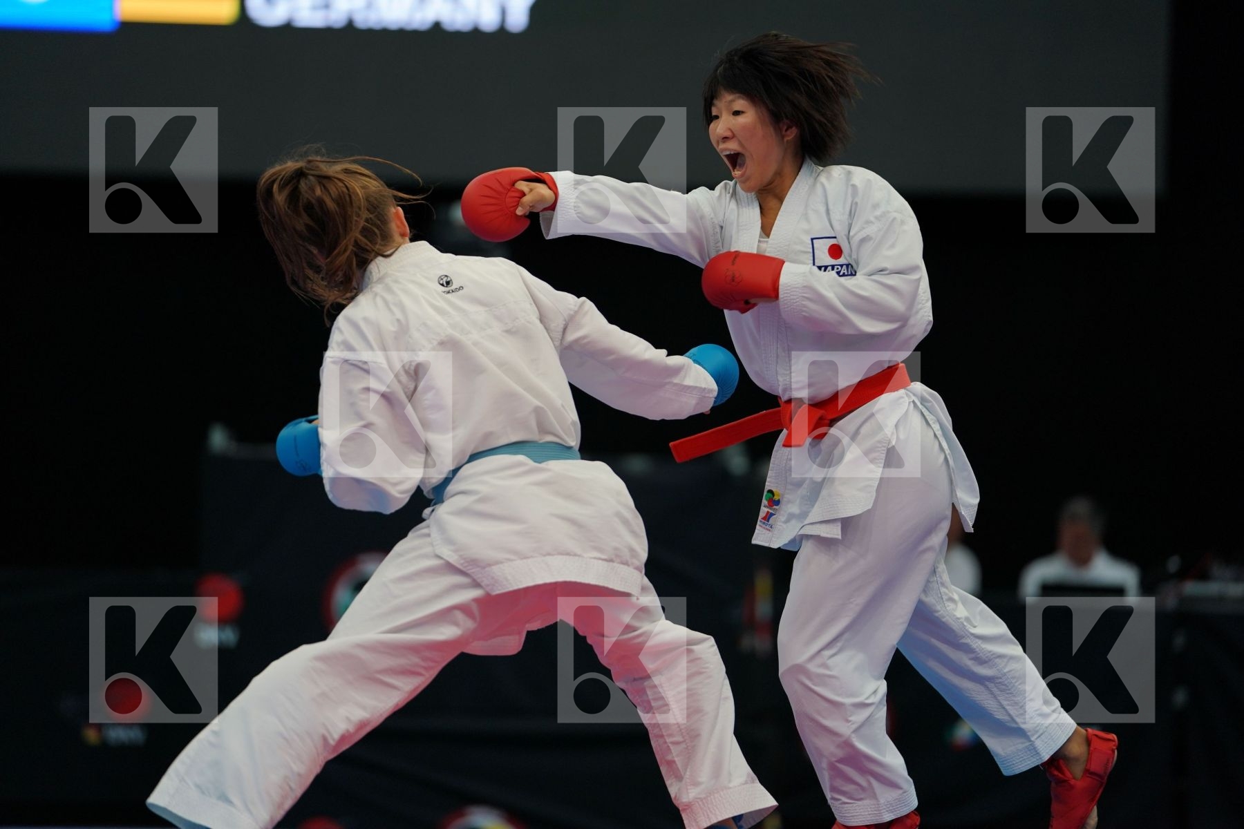 Female kumite -50 kg Germany Hubrich Shara Japan Miyahara Miho