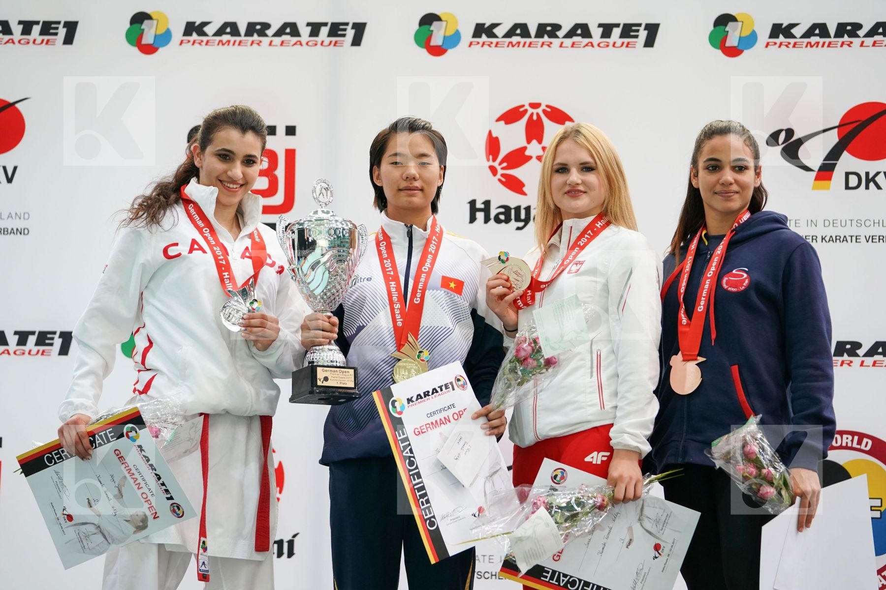 Canada Elwart Sara Female kumite -61 kg France Heurtault Leila J