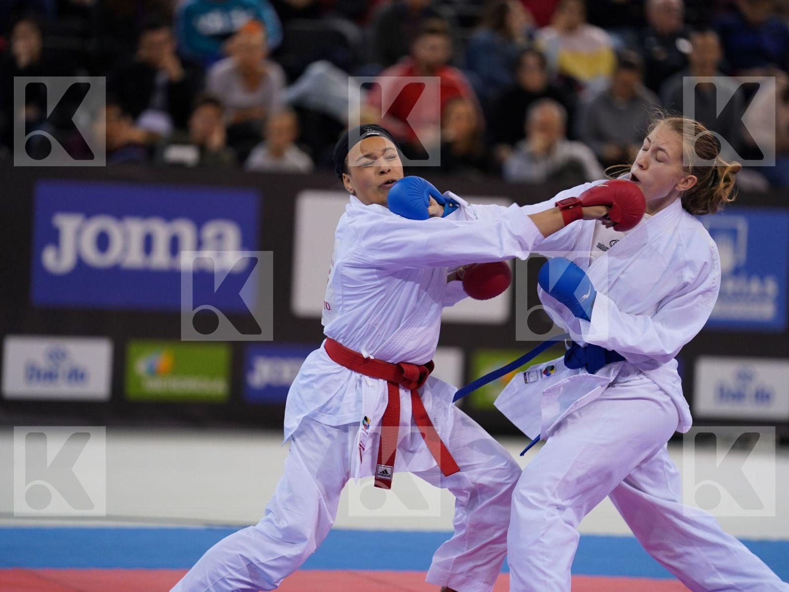 SAYED RADWA (EGYPT) vs RYBALCHENKO TATIANA (RUSSIAN FEDERATION) in Senior Kumite -50 Kg - Bronze bout