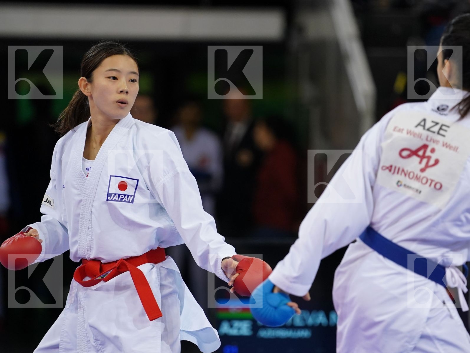 TAHATA RINKA (JAPAN) vs ALIYEVA NURANE (AZERBAIJAN) in Senior Kumite -50 Kg - Bronze bout