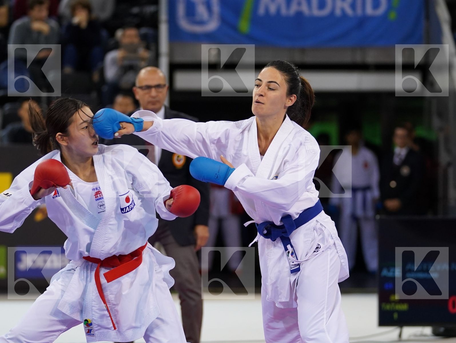 TAHATA RINKA (JAPAN) vs ALIYEVA NURANE (AZERBAIJAN) in Senior Kumite -50 Kg - Bronze bout