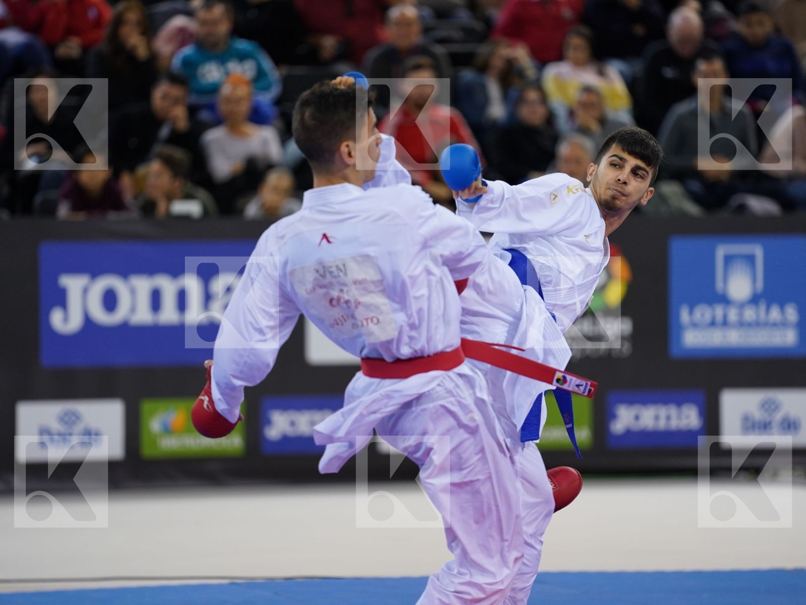 MARTINEZ JOVANNI (VENEZUELA) vs SAMDAN ERAY (TURKEY) in Senior Kumite -60 Kg - Bronze bout