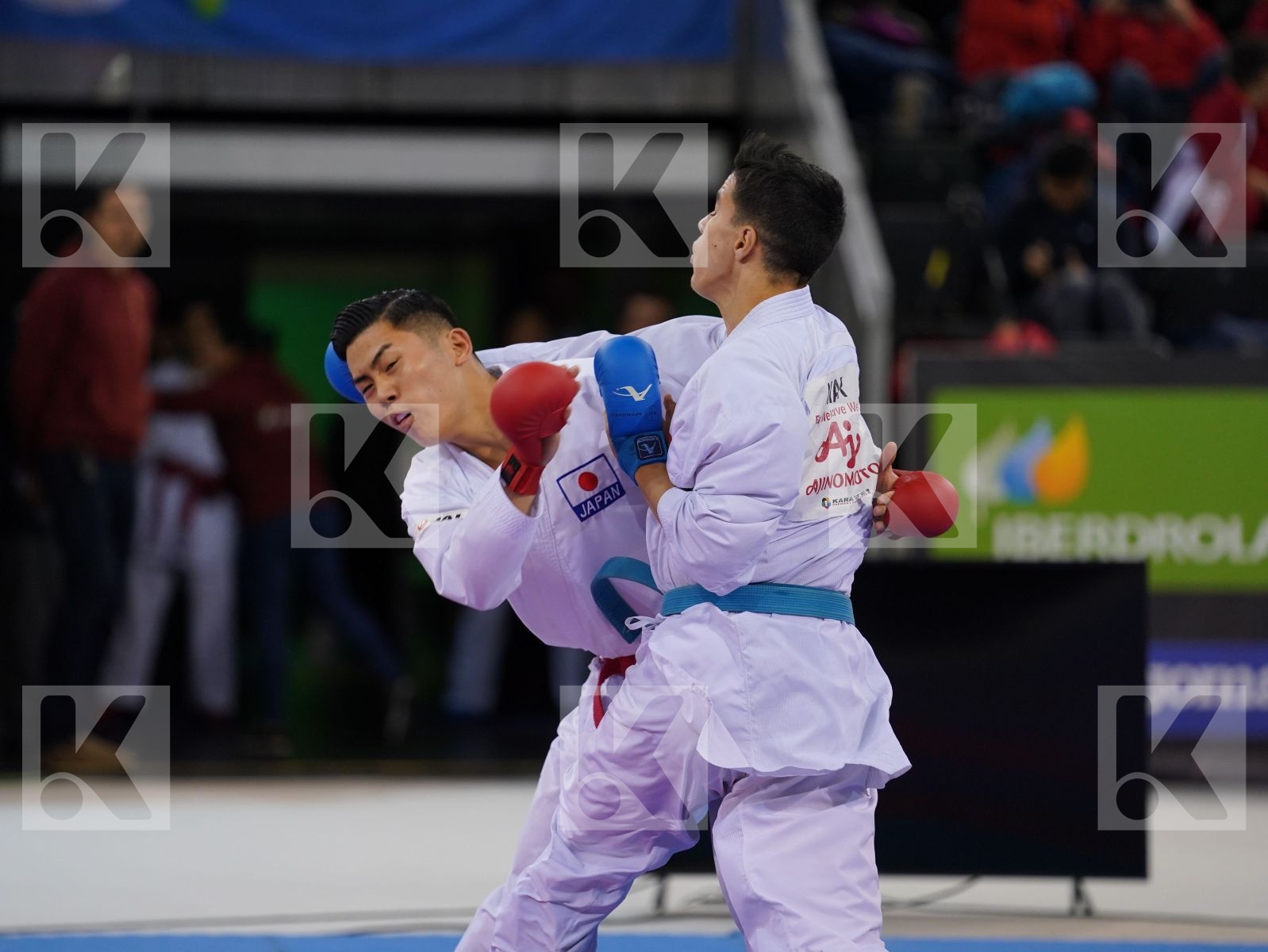 MINAMI YUNOSUKE (JAPAN) vs EDARI OUSSAMA (MOROCCO) in Senior Kumite -60 Kg - Bronze bout