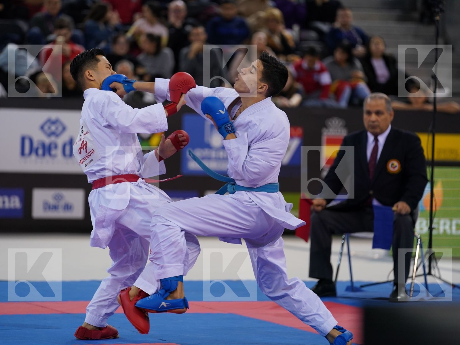 MINAMI YUNOSUKE (JAPAN) vs EDARI OUSSAMA (MOROCCO) in Senior Kumite -60 Kg - Bronze bout