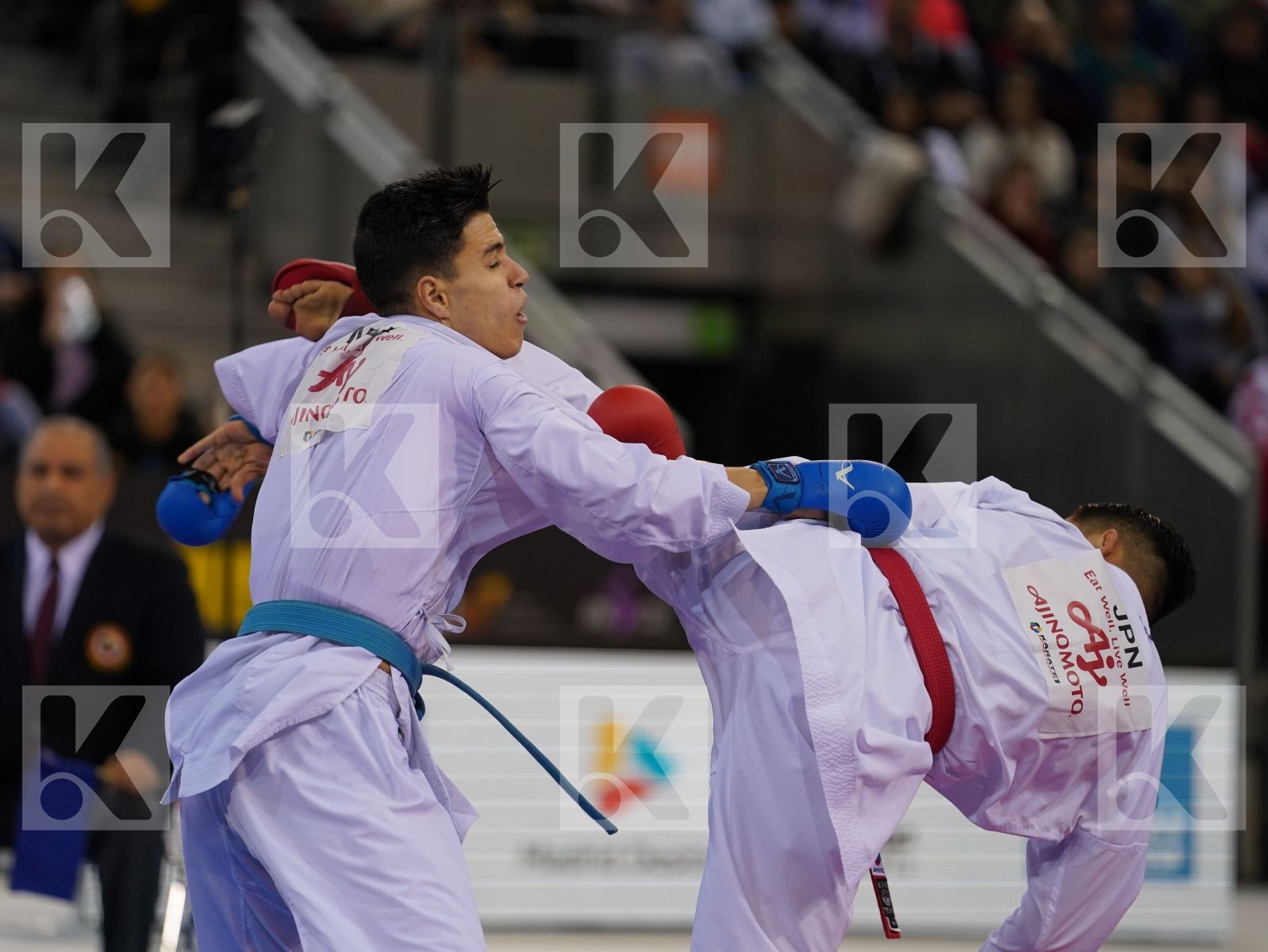 MINAMI YUNOSUKE (JAPAN) vs EDARI OUSSAMA (MOROCCO) in Senior Kumite -60 Kg - Bronze bout