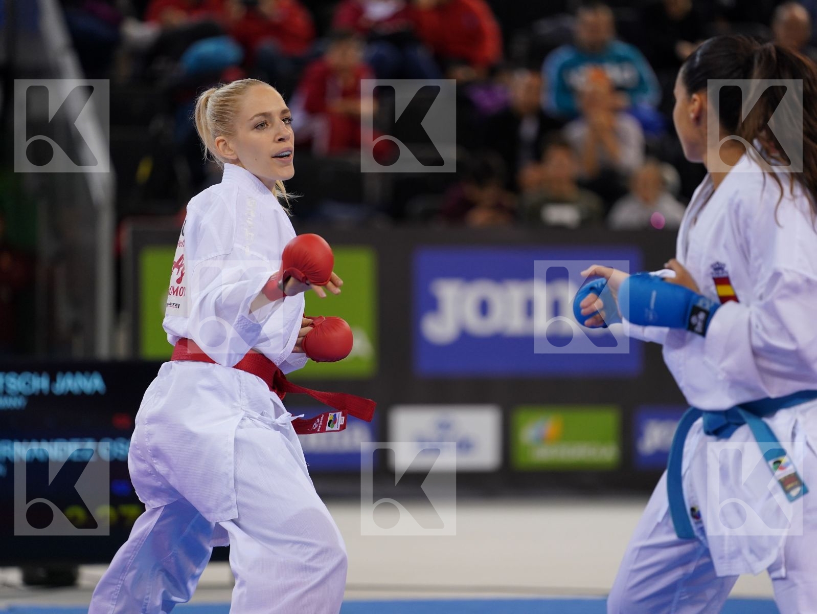 BITSCH JANA (GERMANY) vs FERNANDEZ OSORIO CARLOTA (SPAIN) in Senior Kumite -55 Kg - Bronze bout