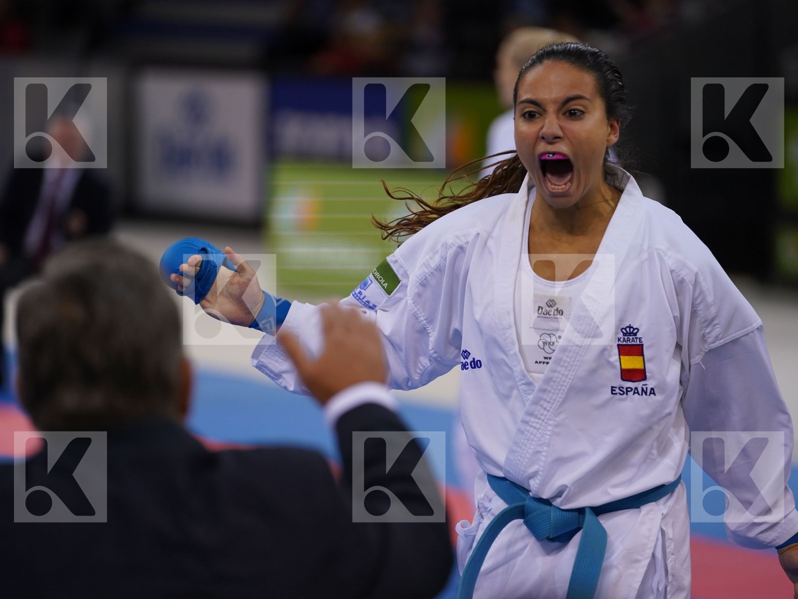 BITSCH JANA (GERMANY) vs FERNANDEZ OSORIO CARLOTA (SPAIN) in Senior Kumite -55 Kg - Bronze bout