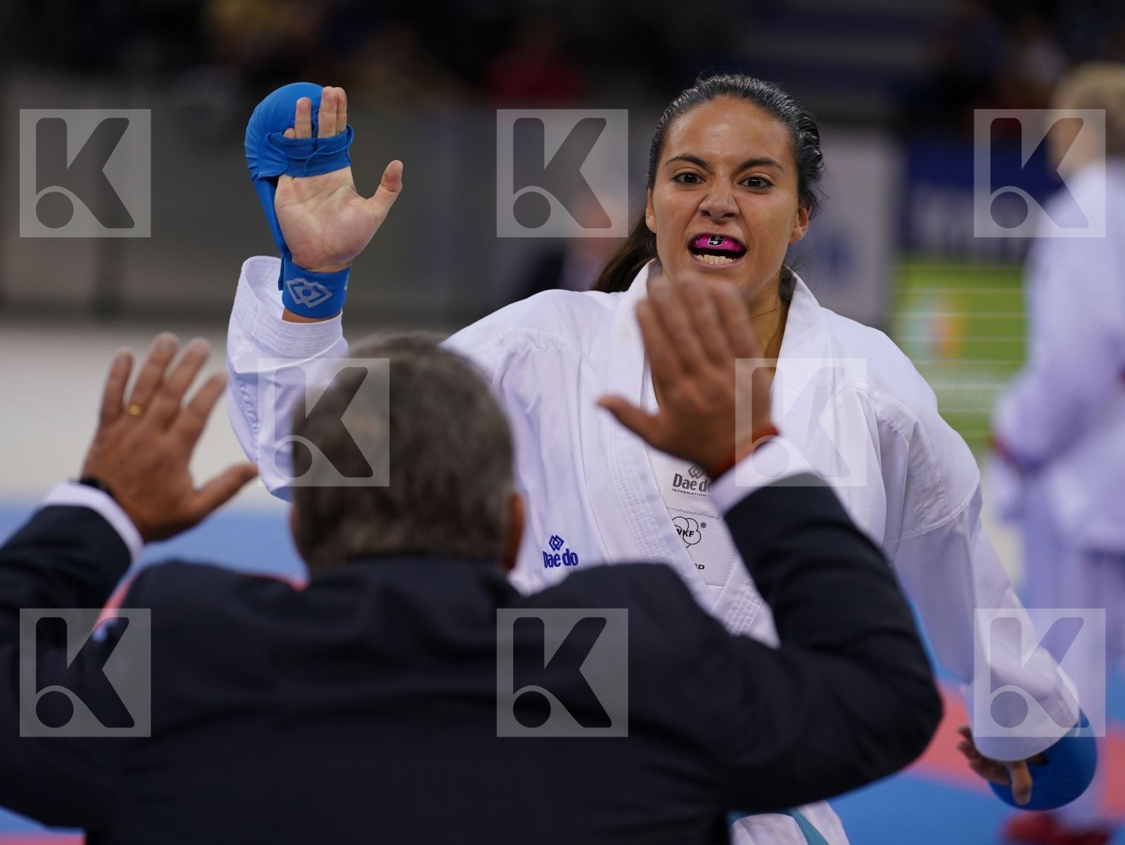 BITSCH JANA (GERMANY) vs FERNANDEZ OSORIO CARLOTA (SPAIN) in Senior Kumite -55 Kg - Bronze bout