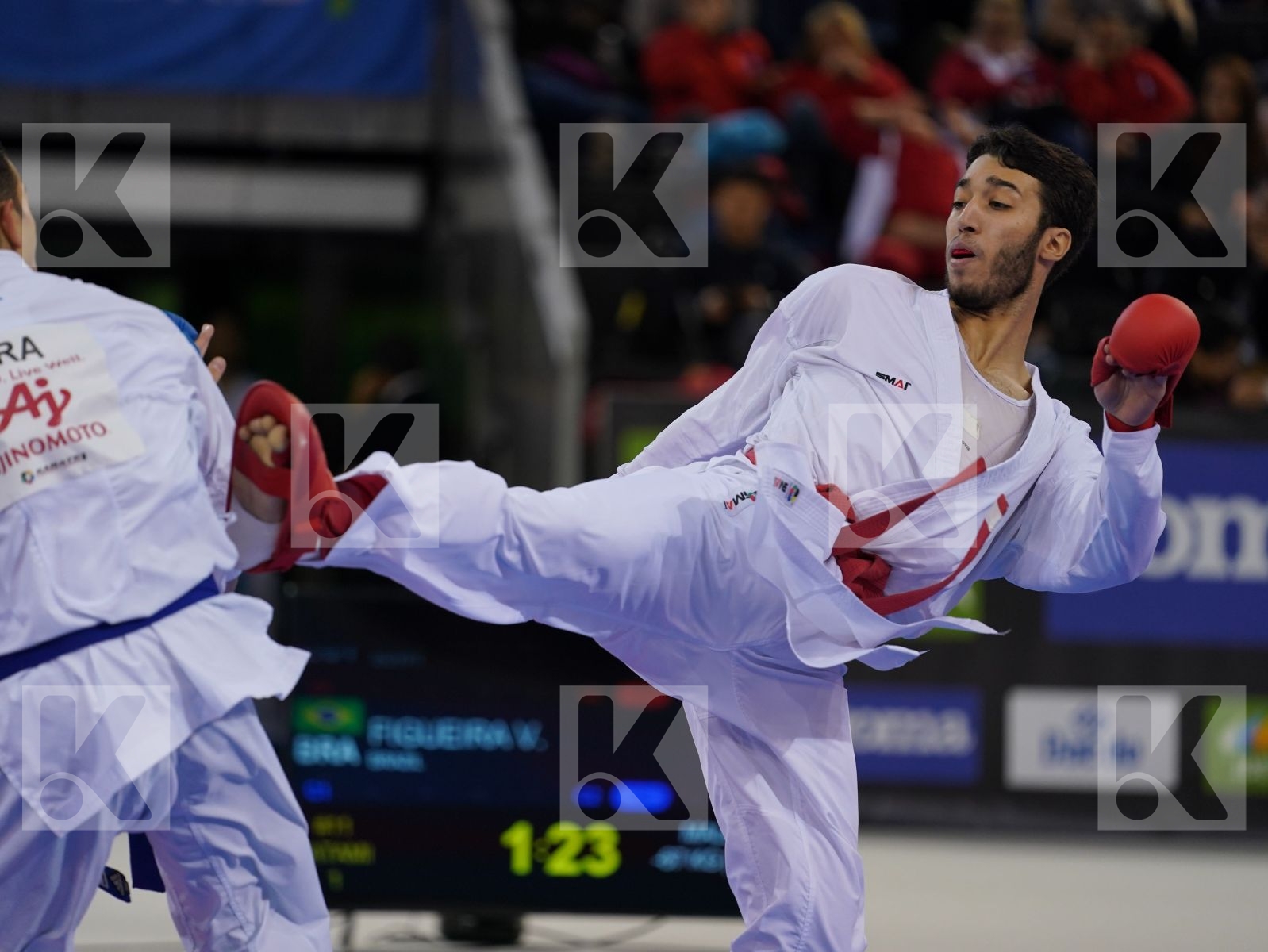 ELSAWY ALI (EGYPT) vs FIGUEIRA VINICIUS (BRAZIL) in Senior Kumite -67 Kg - Bronze bout