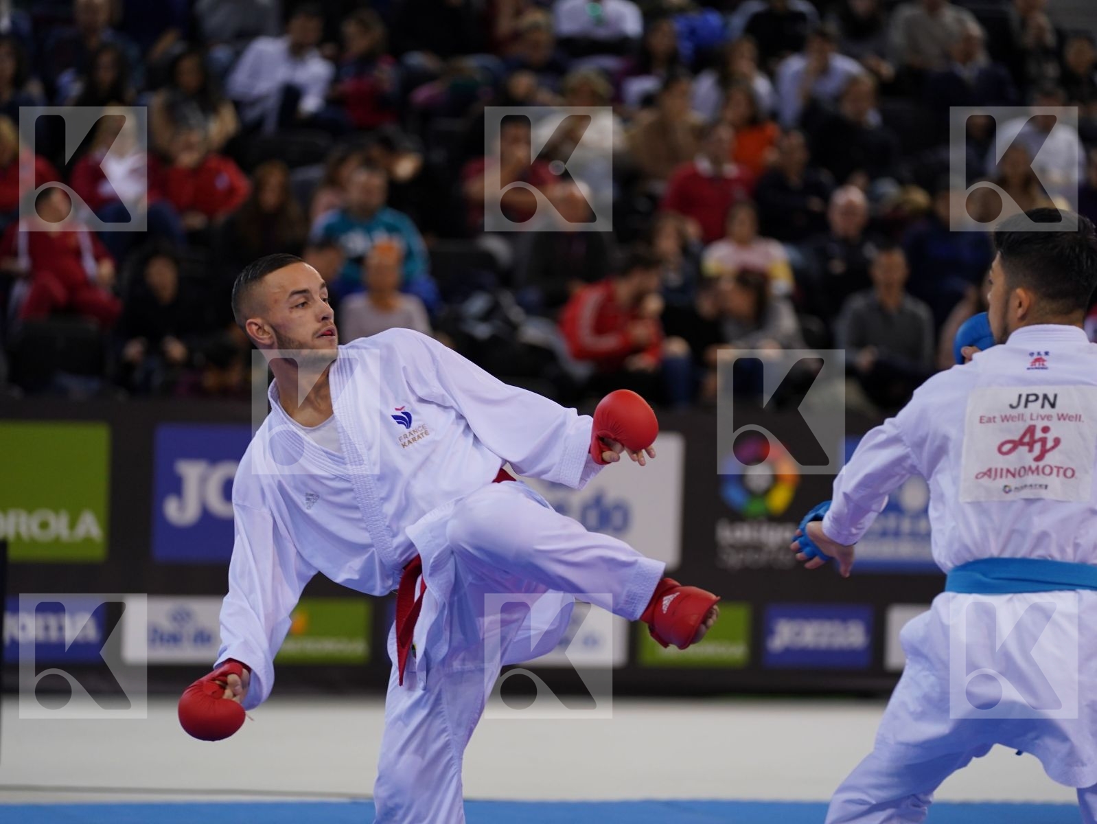 DACOSTA STEVEN (FRANCE) vs SHINOHARA HIROTO (JAPAN) in Senior Kumite -67 Kg - Bronze bout