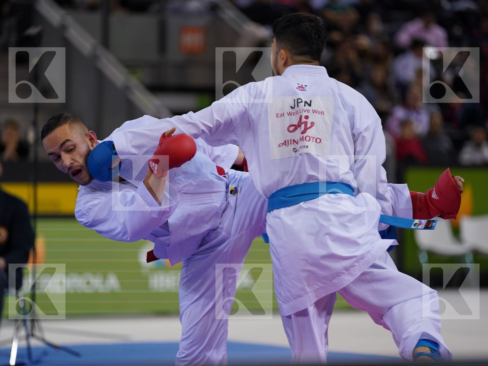 DACOSTA STEVEN (FRANCE) vs SHINOHARA HIROTO (JAPAN) in Senior Kumite -67 Kg - Bronze bout