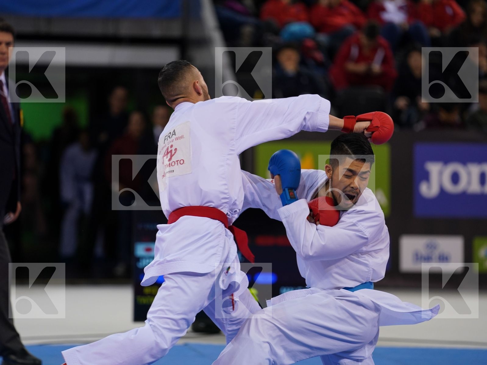 DACOSTA STEVEN (FRANCE) vs SHINOHARA HIROTO (JAPAN) in Senior Kumite -67 Kg - Bronze bout