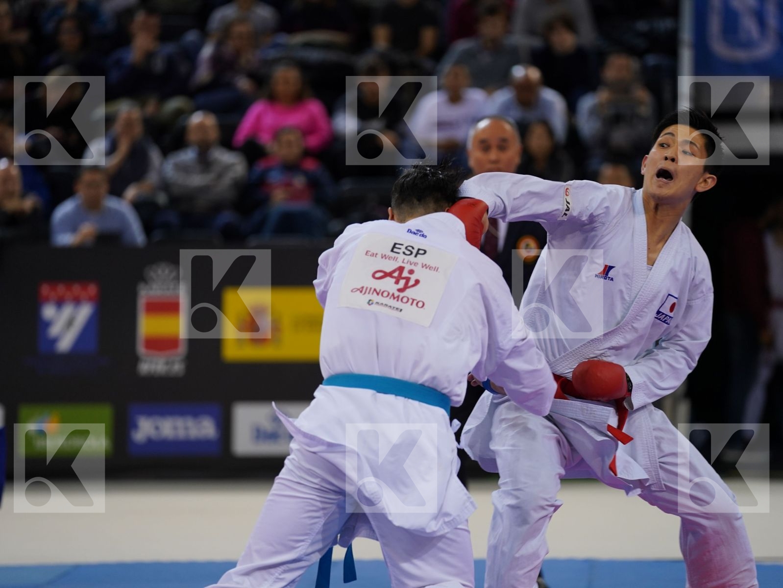SAKIYAMA YUSEI (JAPAN) vs IBANEZ SAENZ-TORRE RODRIGO (SPAIN) in Senior Kumite -75 Kg - Bronze bout