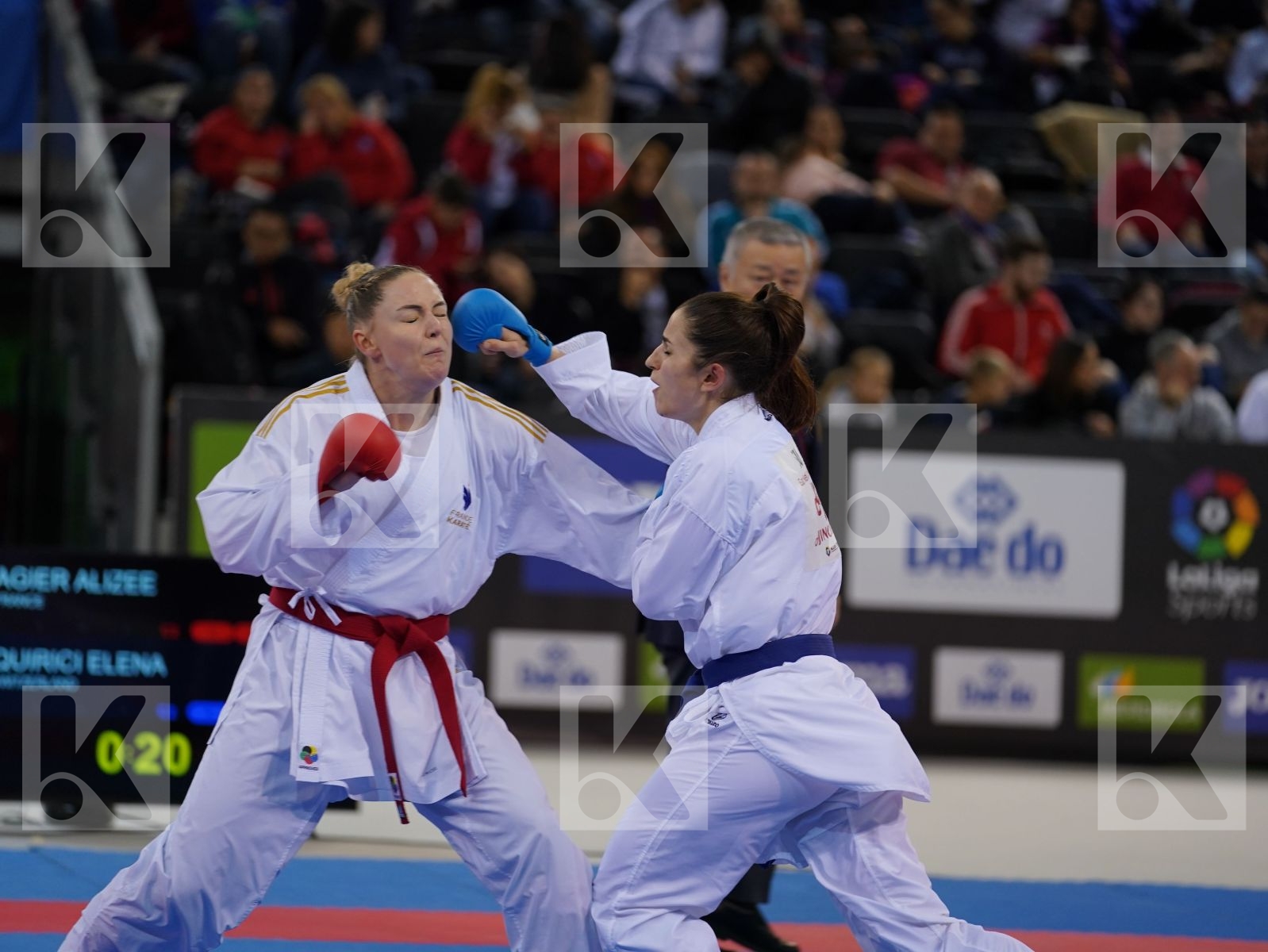 AGIER ALIZEE (FRANCE) vs QUIRICI ELENA (SWITZERLAND) in Senior Kumite -68 Kg - Bronze bout