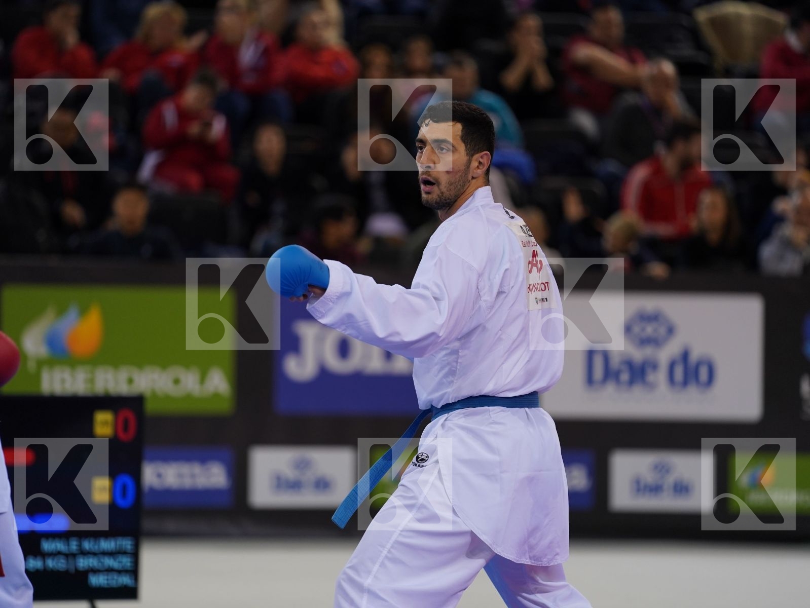 POORSHAB ZABIOLLAH (ISLAMIC REPUBLIC OF IRAN) vs ABDULLAYEV PANAH (AZERBAIJAN) in Senior Kumite -84 Kg - Bronze bout