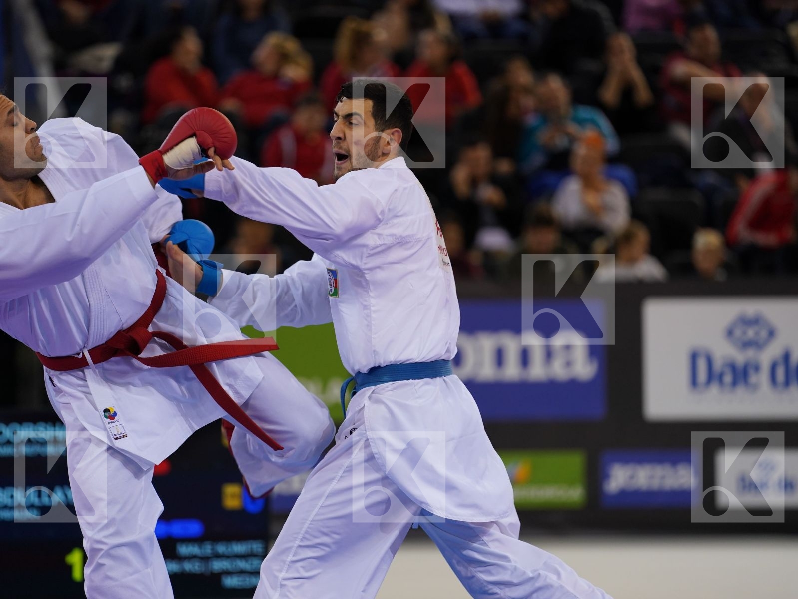 POORSHAB ZABIOLLAH (ISLAMIC REPUBLIC OF IRAN) vs ABDULLAYEV PANAH (AZERBAIJAN) in Senior Kumite -84 Kg - Bronze bout