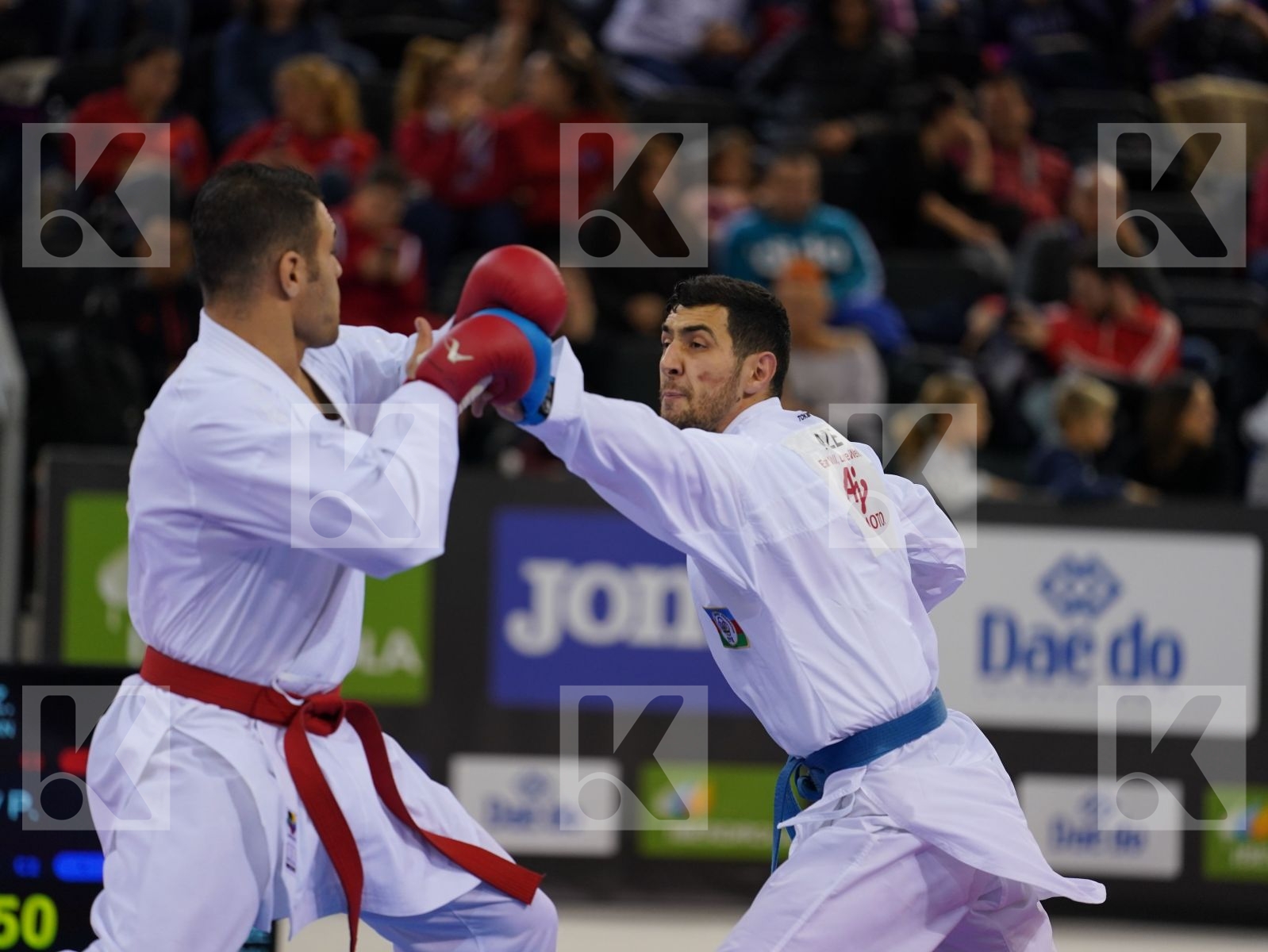 POORSHAB ZABIOLLAH (ISLAMIC REPUBLIC OF IRAN) vs ABDULLAYEV PANAH (AZERBAIJAN) in Senior Kumite -84 Kg - Bronze bout