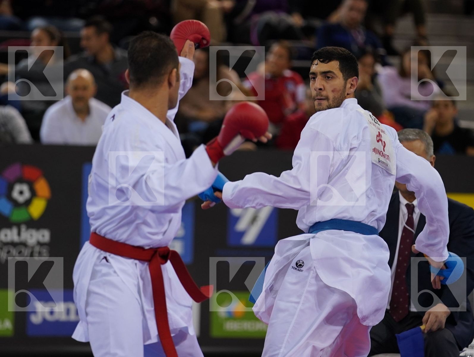 POORSHAB ZABIOLLAH (ISLAMIC REPUBLIC OF IRAN) vs ABDULLAYEV PANAH (AZERBAIJAN) in Senior Kumite -84 Kg - Bronze bout