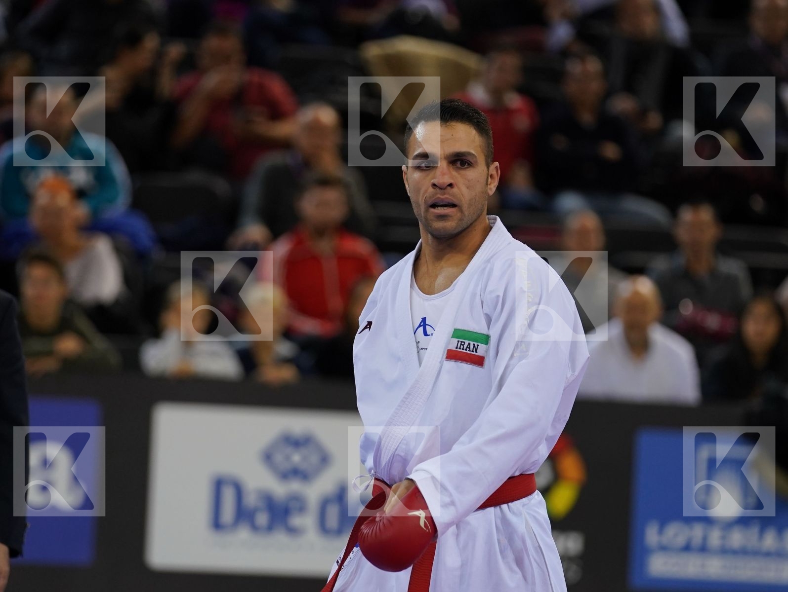 POORSHAB ZABIOLLAH (ISLAMIC REPUBLIC OF IRAN) vs ABDULLAYEV PANAH (AZERBAIJAN) in Senior Kumite -84 Kg - Bronze bout
