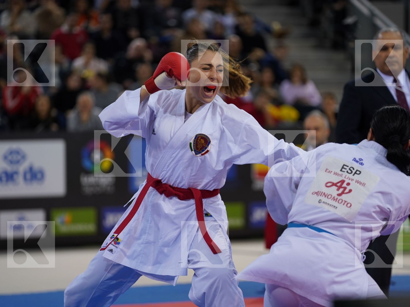 FERRACUTI CLIO (ITALY) vs TORRES GARCIA MARIA (SPAIN) in Senior Kumite 68+ Kg - Bronze bout