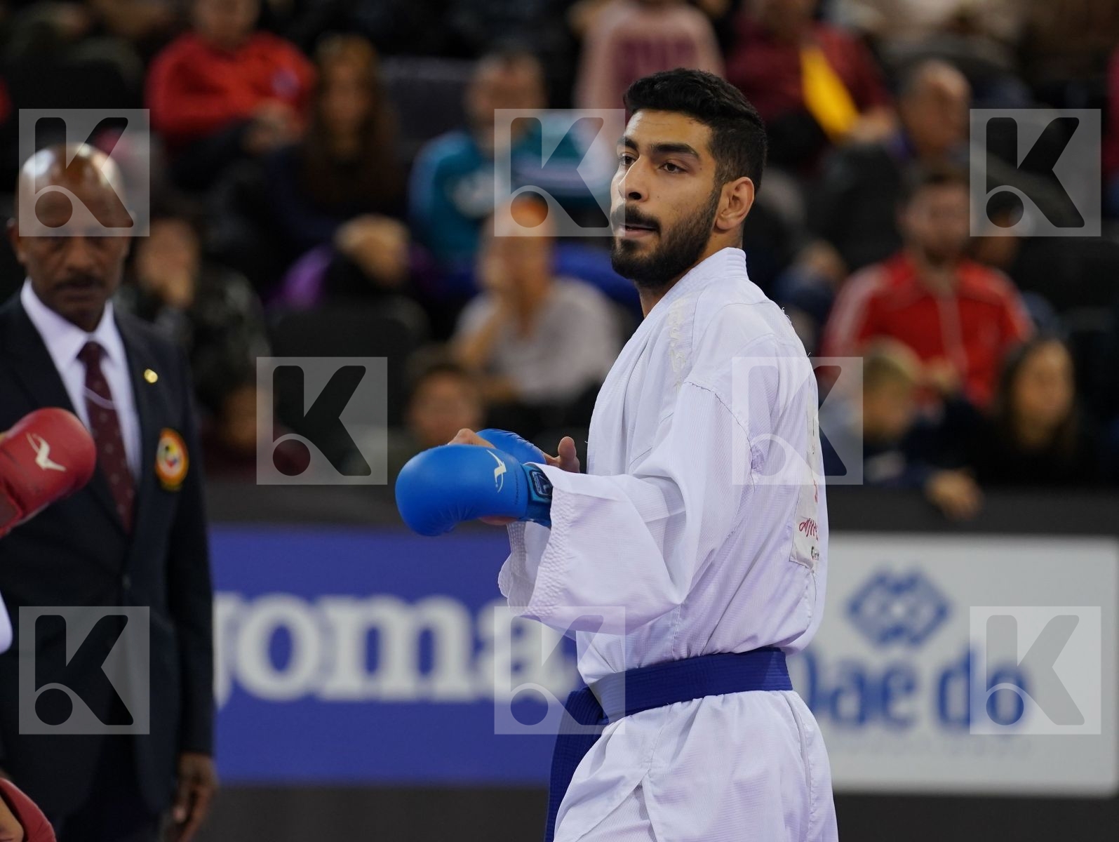 ASHOURI GARMJANI MAHDI (ISLAMIC REPUBLIC OF IRAN) vs ABAZARI SALEH (ISLAMIC REPUBLIC OF IRAN) in Senior Kumite 84+ Kg - Bronze bout