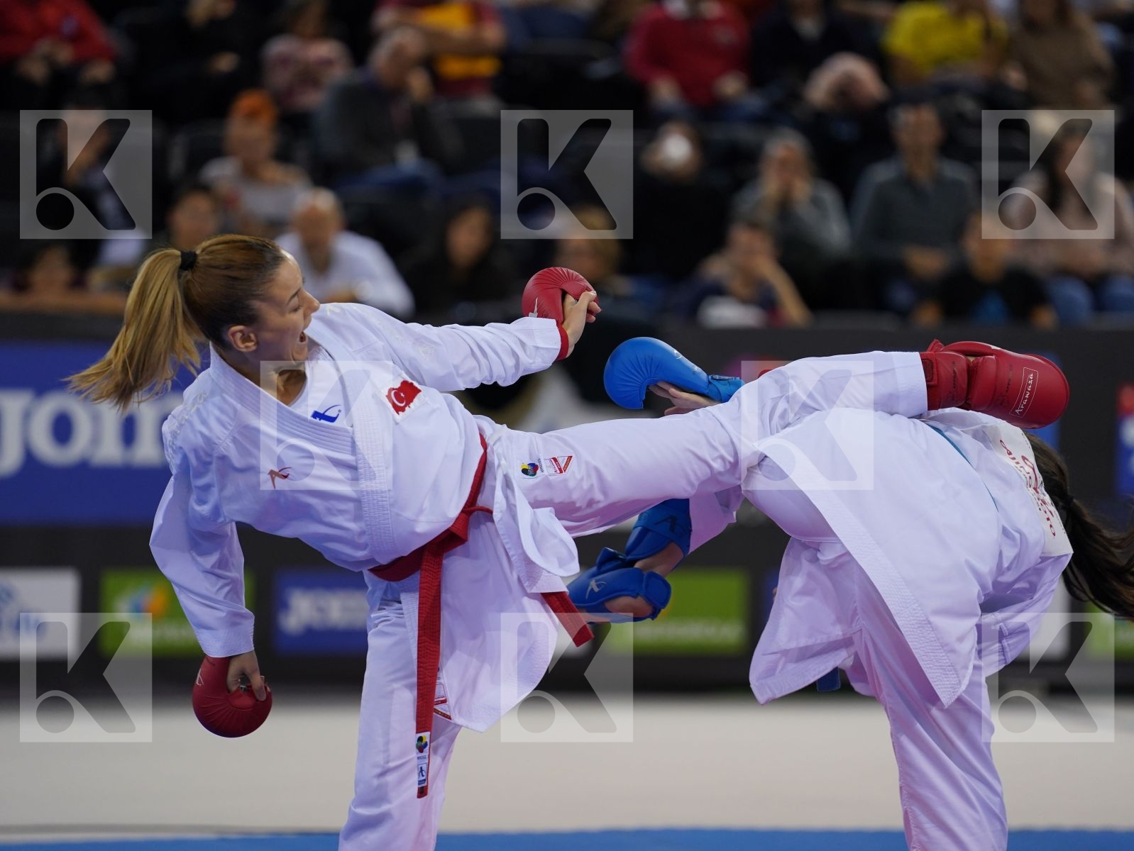 YAKAN TUBA (TURKEY) vs ATTIA YASSMIN (EGYPT) in Senior Kumite -55 Kg - Gold bout