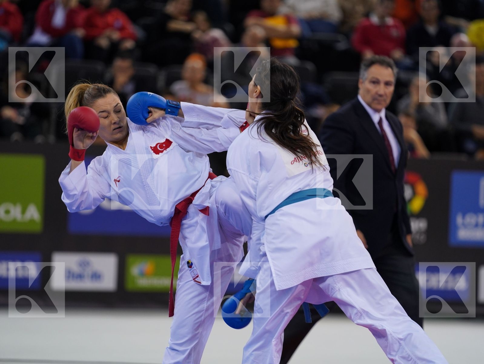 YAKAN TUBA (TURKEY) vs ATTIA YASSMIN (EGYPT) in Senior Kumite -55 Kg - Gold bout